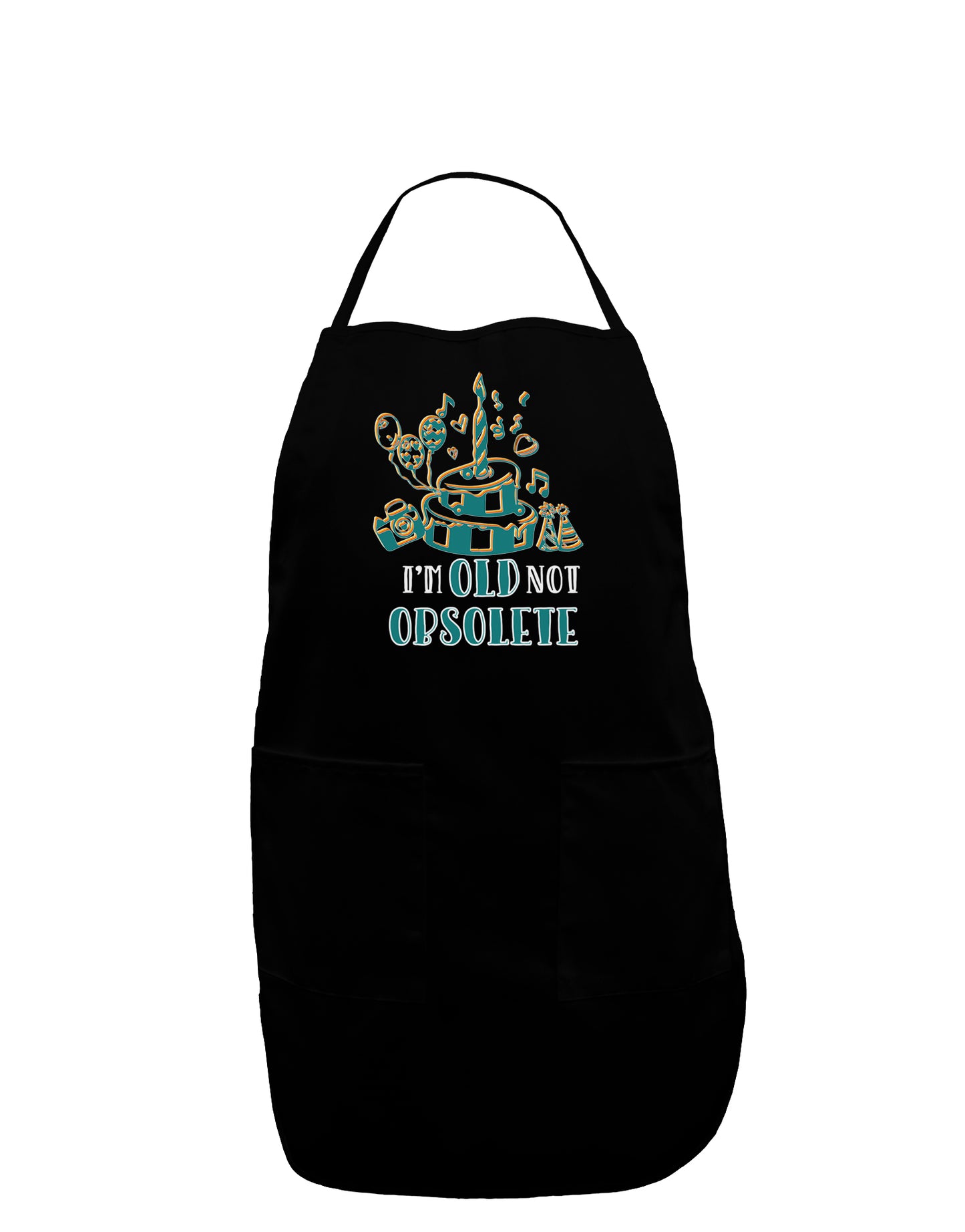Im Old Not Obsolete Dark Dark Adult Apron-Bib Apron-TooLoud-Black-One-Size-Davson Sales