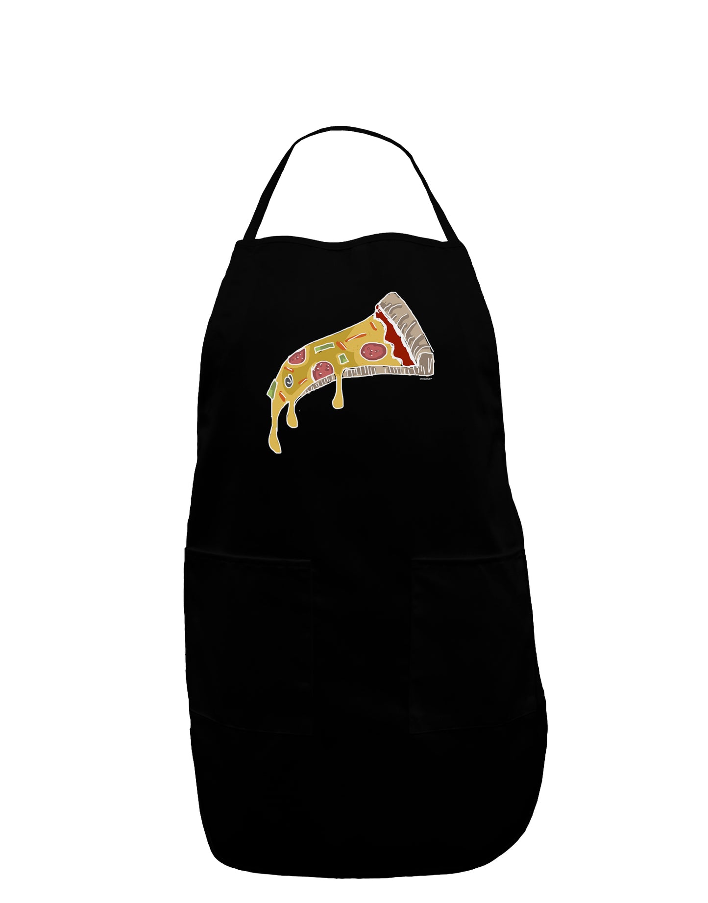 TooLoud Pizza Slice Dark Plus Size Dark Apron-Bib Apron-TooLoud-Black-Plus-Size-Davson Sales