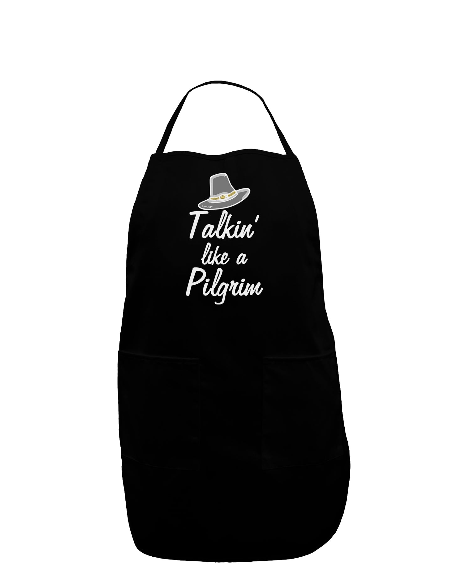 Talkin Like a Pilgrim Dark Plus Size Dark Apron-Bib Apron-TooLoud-Black-Plus-Size-Davson Sales