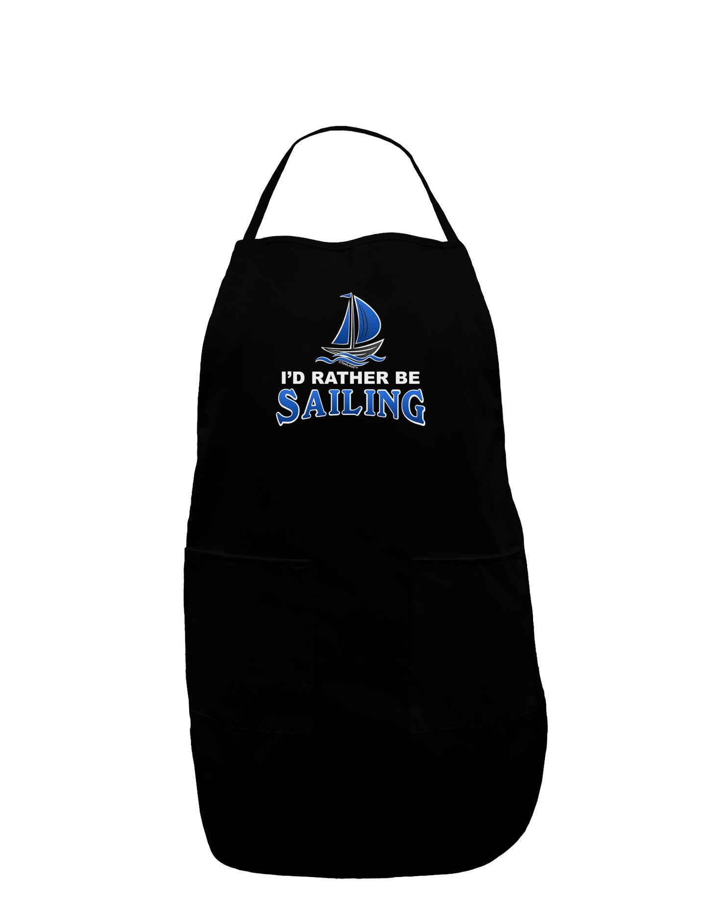 I'd Rather Be Sailing Plus Size Dark Apron-Bib Apron-TooLoud-Black-Plus-Size-Davson Sales