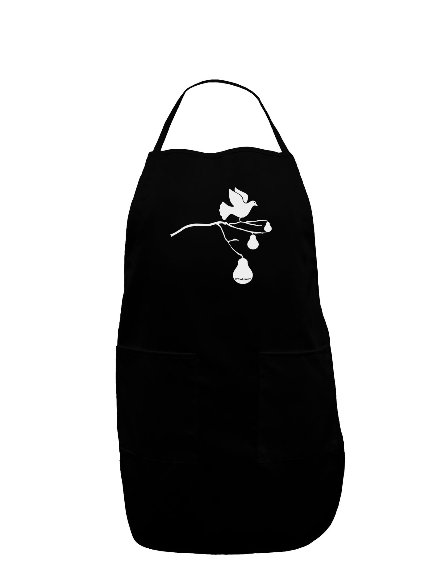 Partridge In A Pear Tree Plus Size Apron-Bib Apron-TooLoud-Black-Plus-Size-Davson Sales