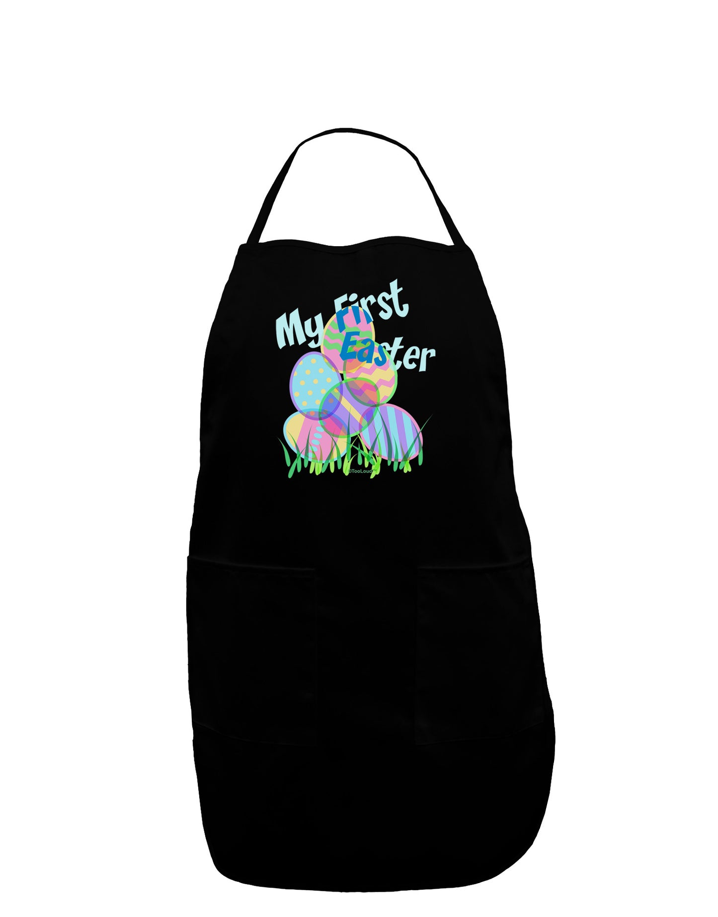 My First Easter Gel Look Print Plus Size Apron-Bib Apron-TooLoud-Black-Plus-Size-Davson Sales