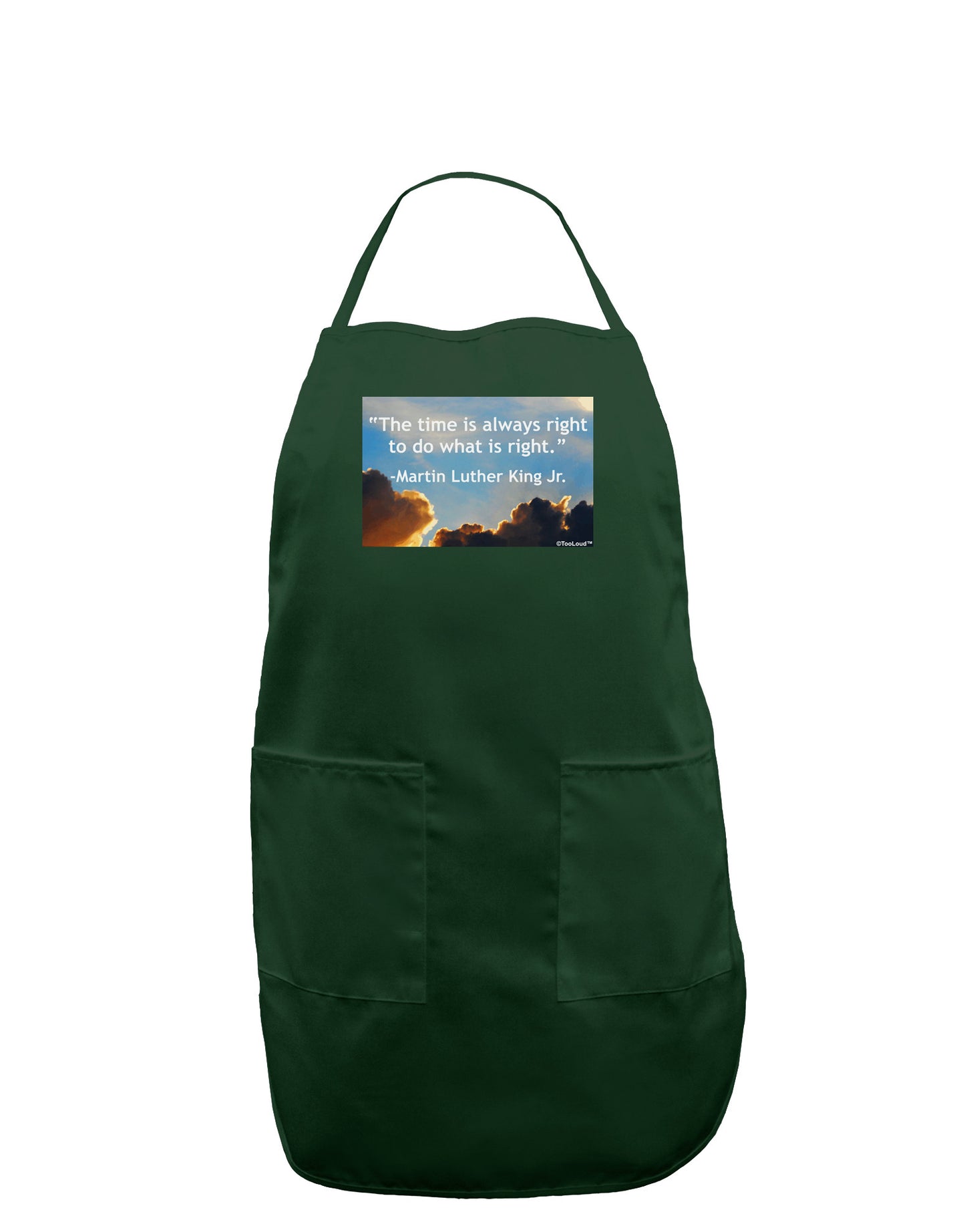 The Time Is Always Right Dark Adult Apron-Bib Apron-TooLoud-Hunter-One-Size-Davson Sales