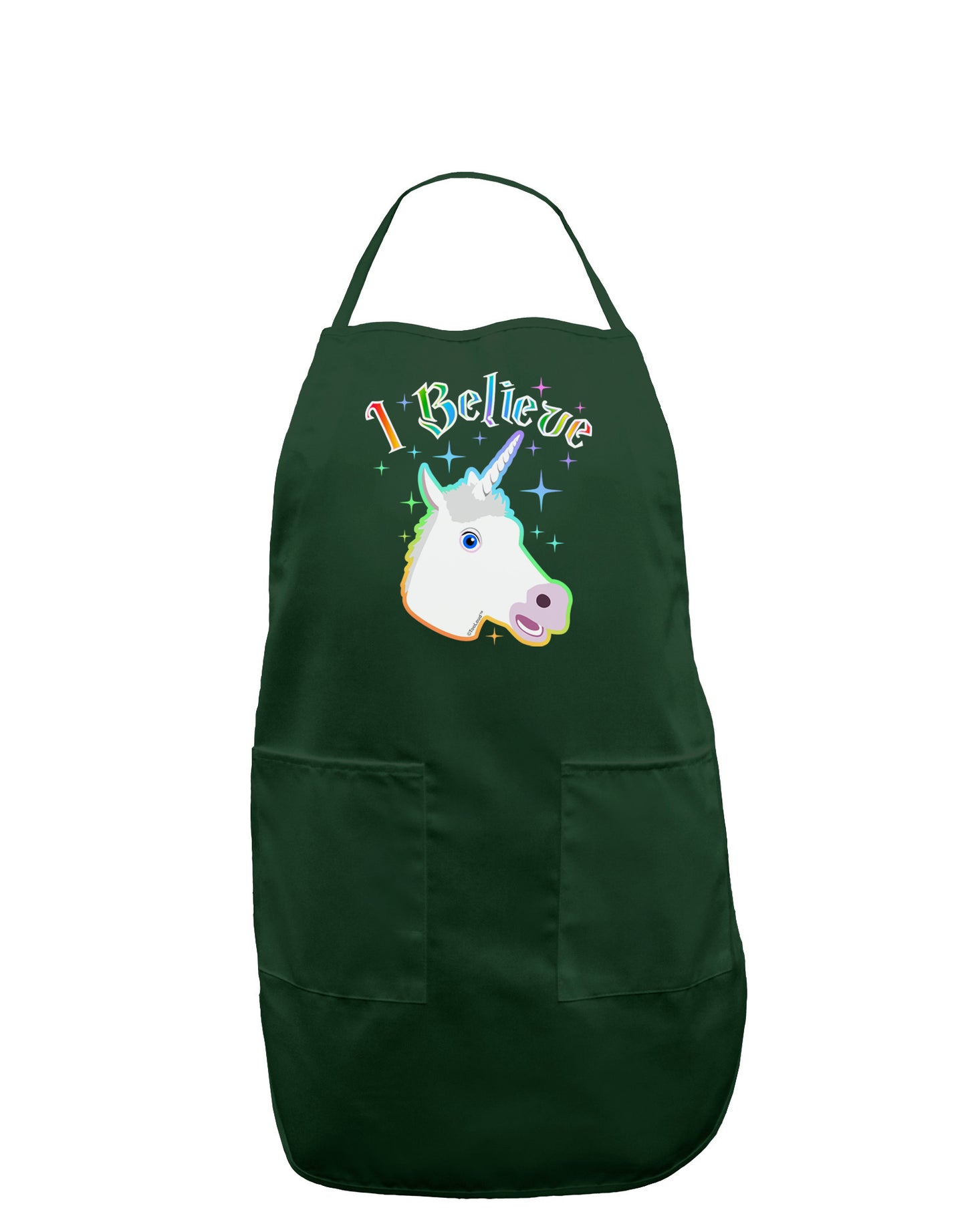 I Believe in Unicorns Dark Adult Apron-Bib Apron-TooLoud-Hunter-One-Size-Davson Sales