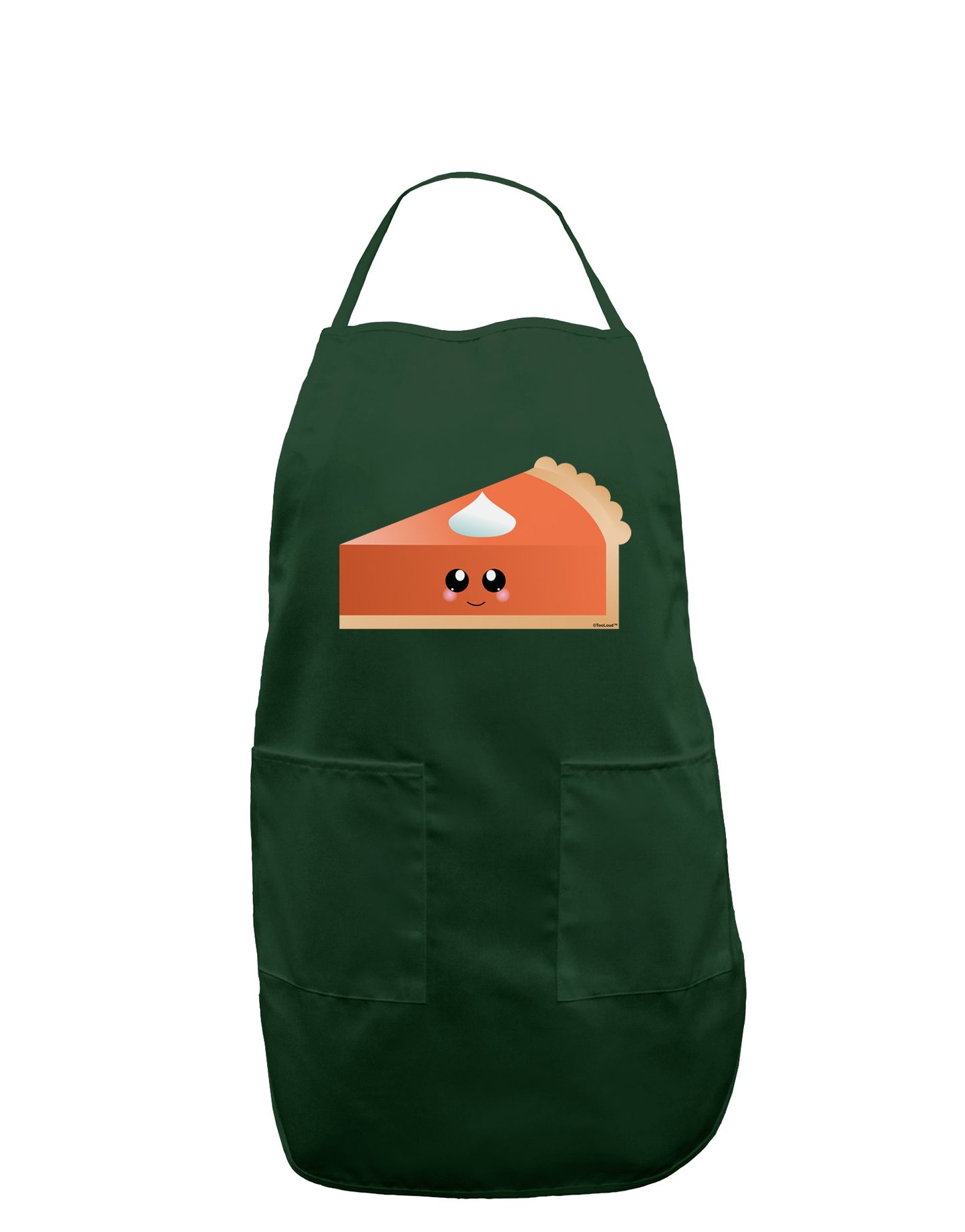 Cute Pumpkin Pie Thanksgiving Dark Adult Apron-Bib Apron-TooLoud-Hunter-One-Size-Davson Sales