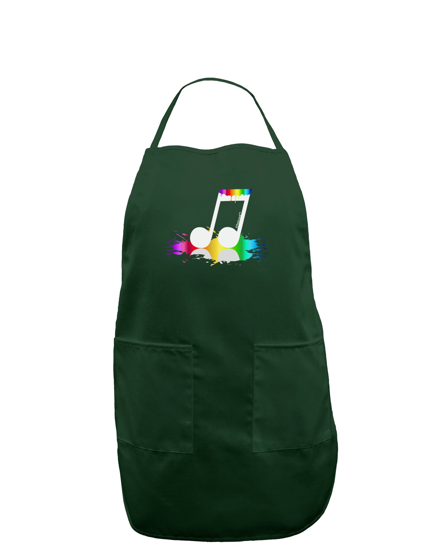Paint Music Note Dark Adult Apron-Bib Apron-TooLoud-Hunter-One-Size-Davson Sales