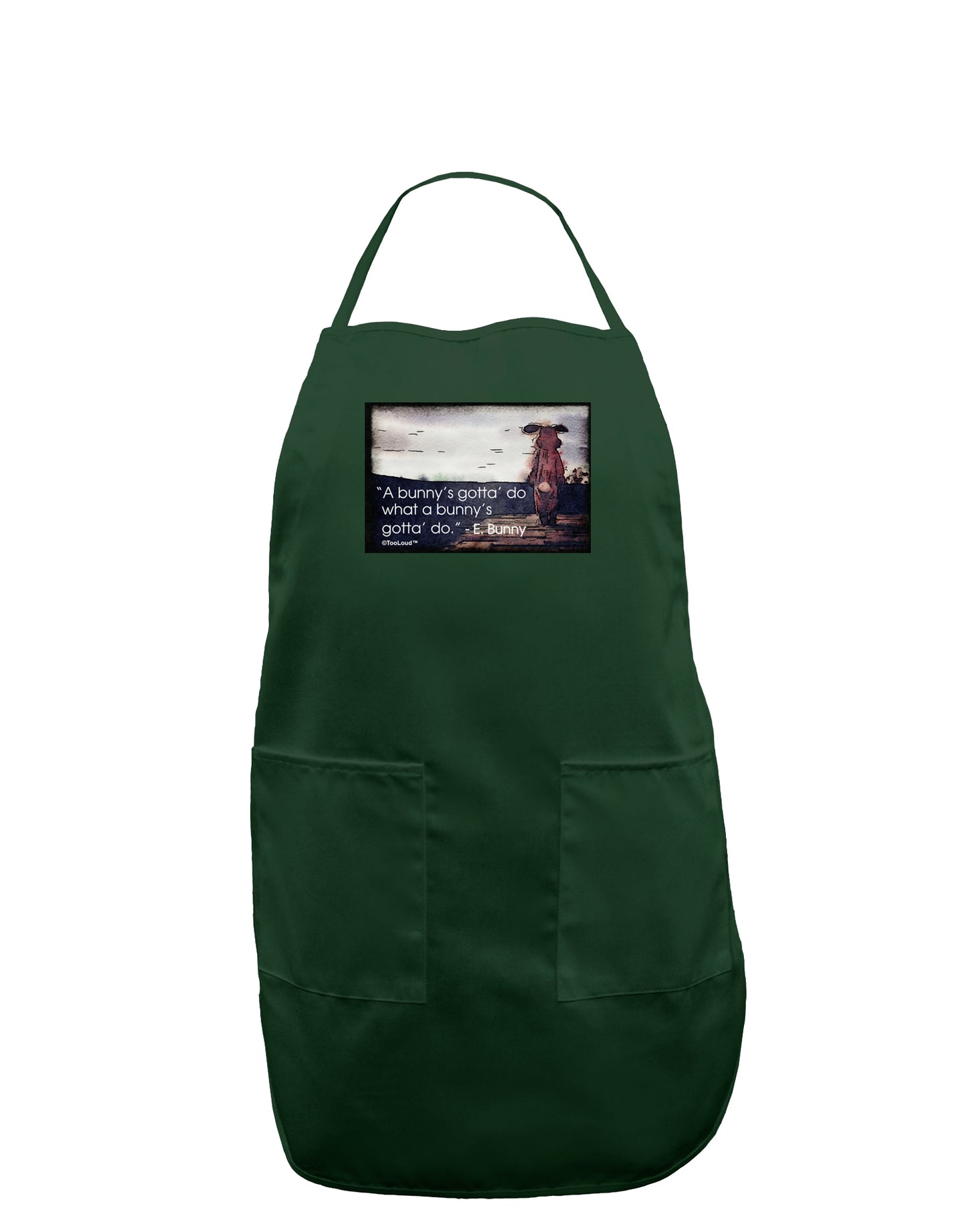 A Bunny's Gotta Do - Easter Bunny Dark Adult Apron by TooLoud-Bib Apron-TooLoud-Hunter-One-Size-Davson Sales