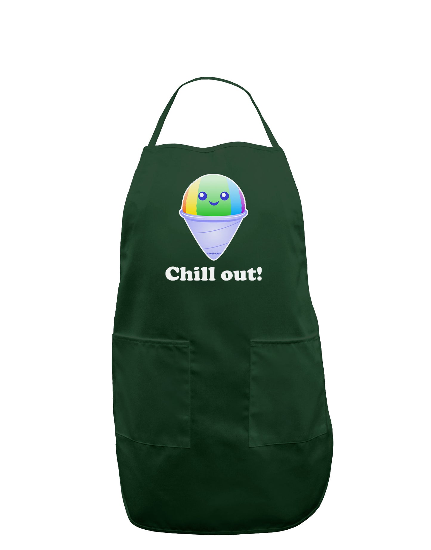 Cute Shaved Ice Chill Out Dark Adult Apron-Bib Apron-TooLoud-Hunter-One-Size-Davson Sales