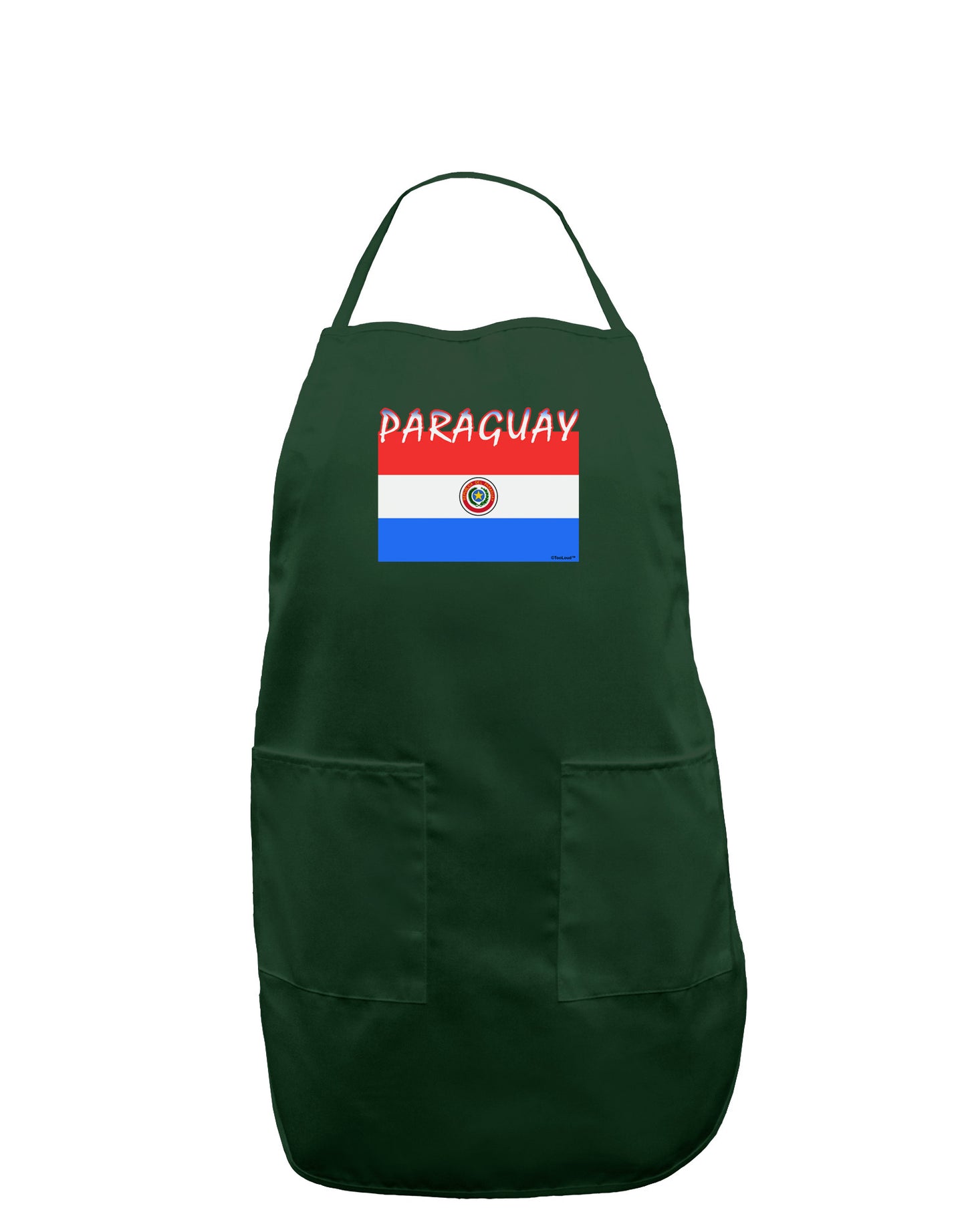 Paraguay Flag Dark Dark Adult Apron-Bib Apron-TooLoud-Hunter-One-Size-Davson Sales