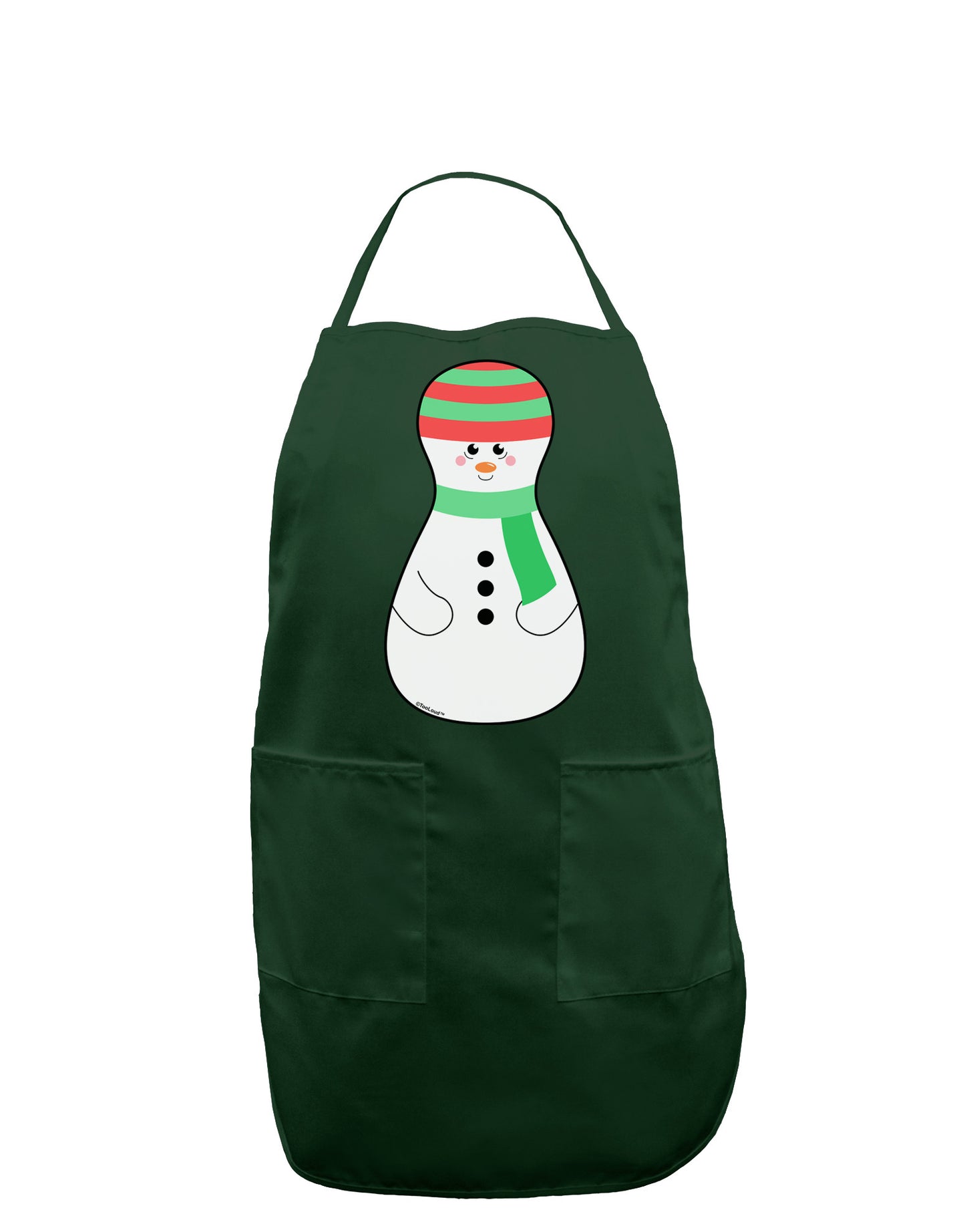 Cute Snowman Matryoshka Nesting Doll - Christmas Dark Adult Apron-Bib Apron-TooLoud-Hunter-One-Size-Davson Sales