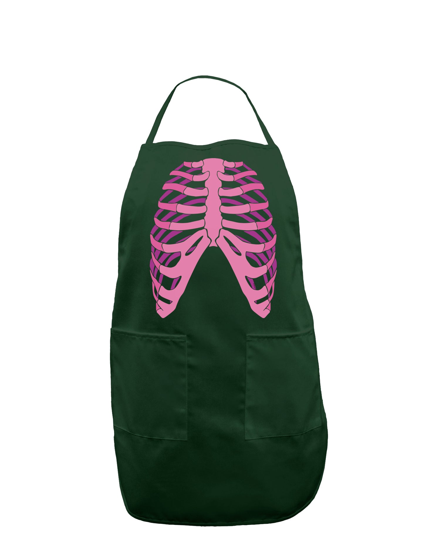 Human Pink Skeleton Bones Ribcage Dark Adult Apron-Bib Apron-TooLoud-Hunter-One-Size-Davson Sales