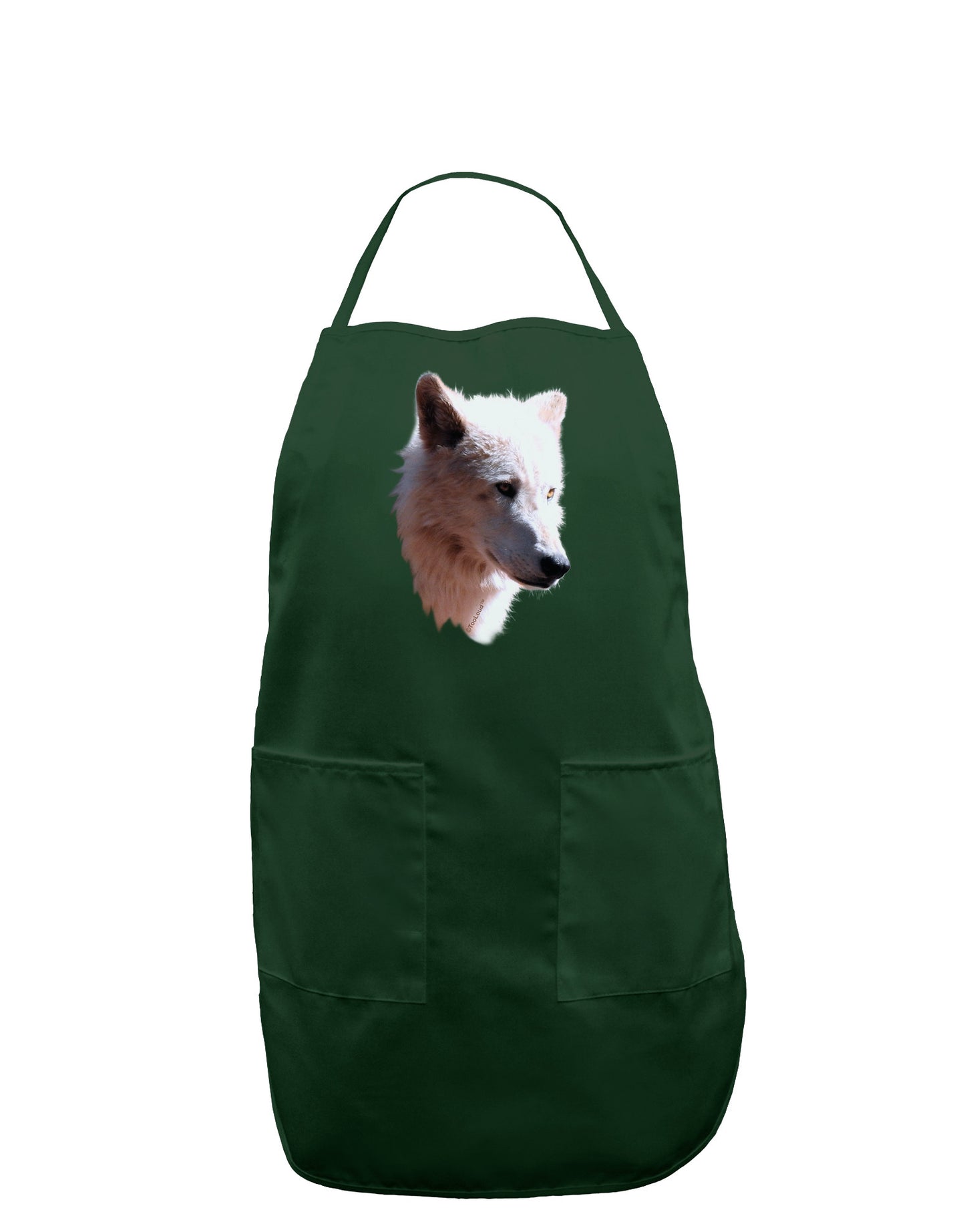 Magnificent White Wolf Head Dark Adult Apron-Bib Apron-TooLoud-Hunter-One-Size-Davson Sales