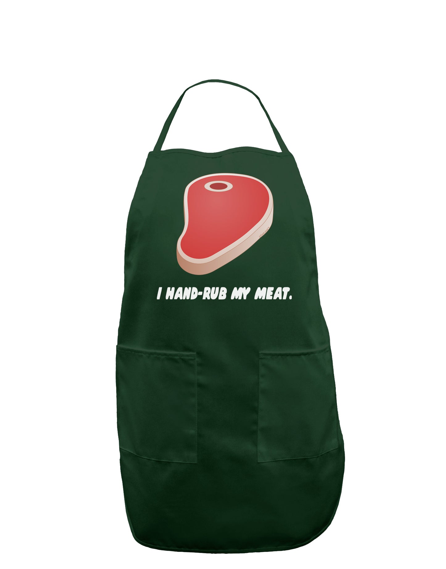 I Hand-Rub My Meat - Steak Dark Adult Apron-Bib Apron-TooLoud-Hunter-One-Size-Davson Sales