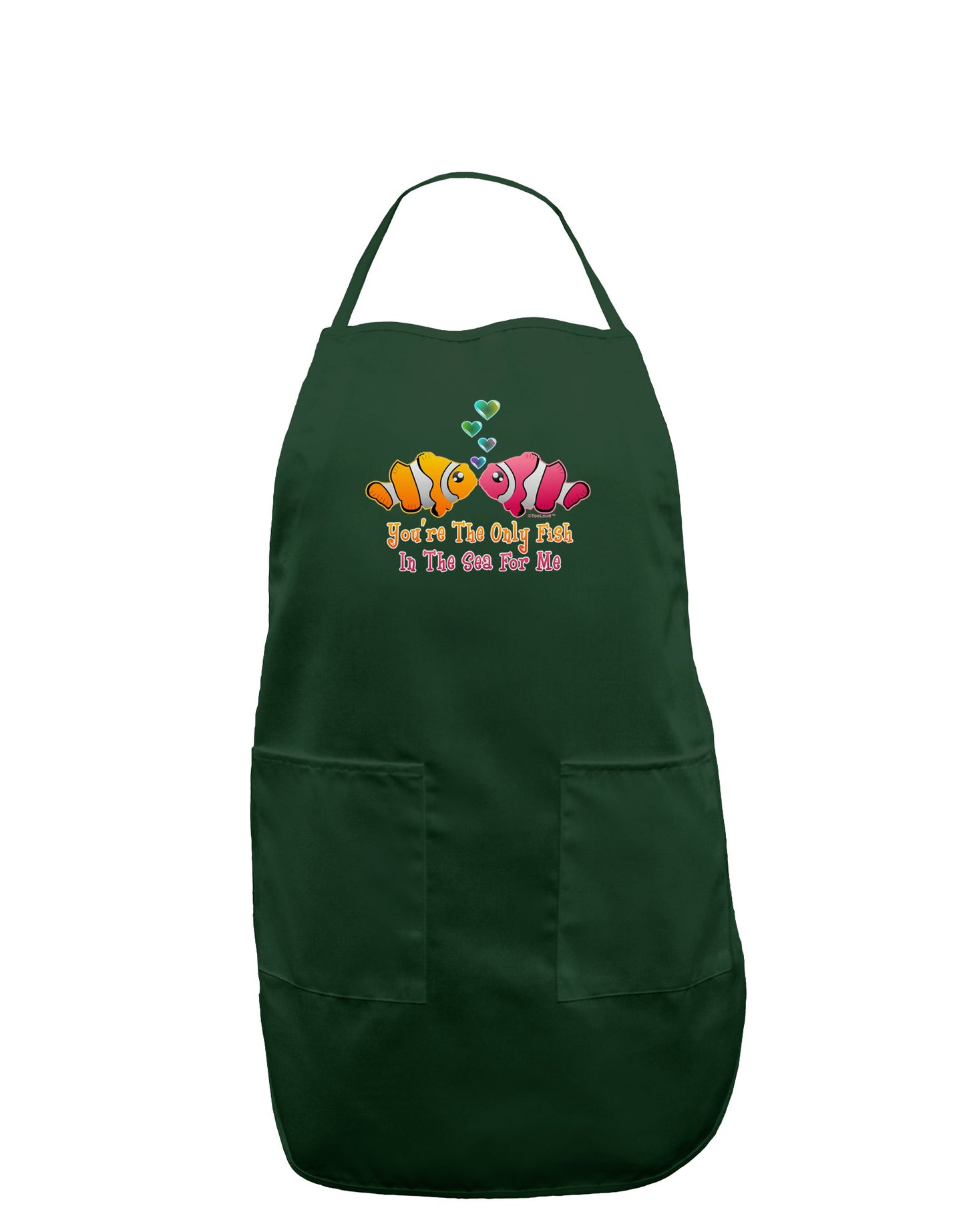 Kissy Clownfish Only Fish In The Sea Dark Adult Apron-Bib Apron-TooLoud-Hunter-One-Size-Davson Sales