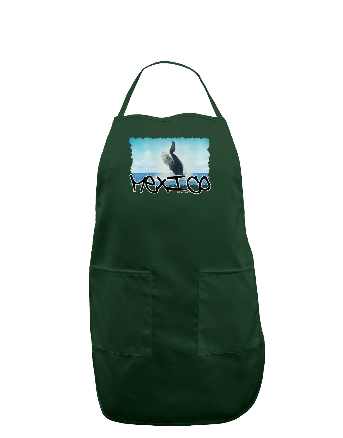 Mexico - Whale Watching Cut-out Dark Adult Apron-Bib Apron-TooLoud-Hunter-One-Size-Davson Sales