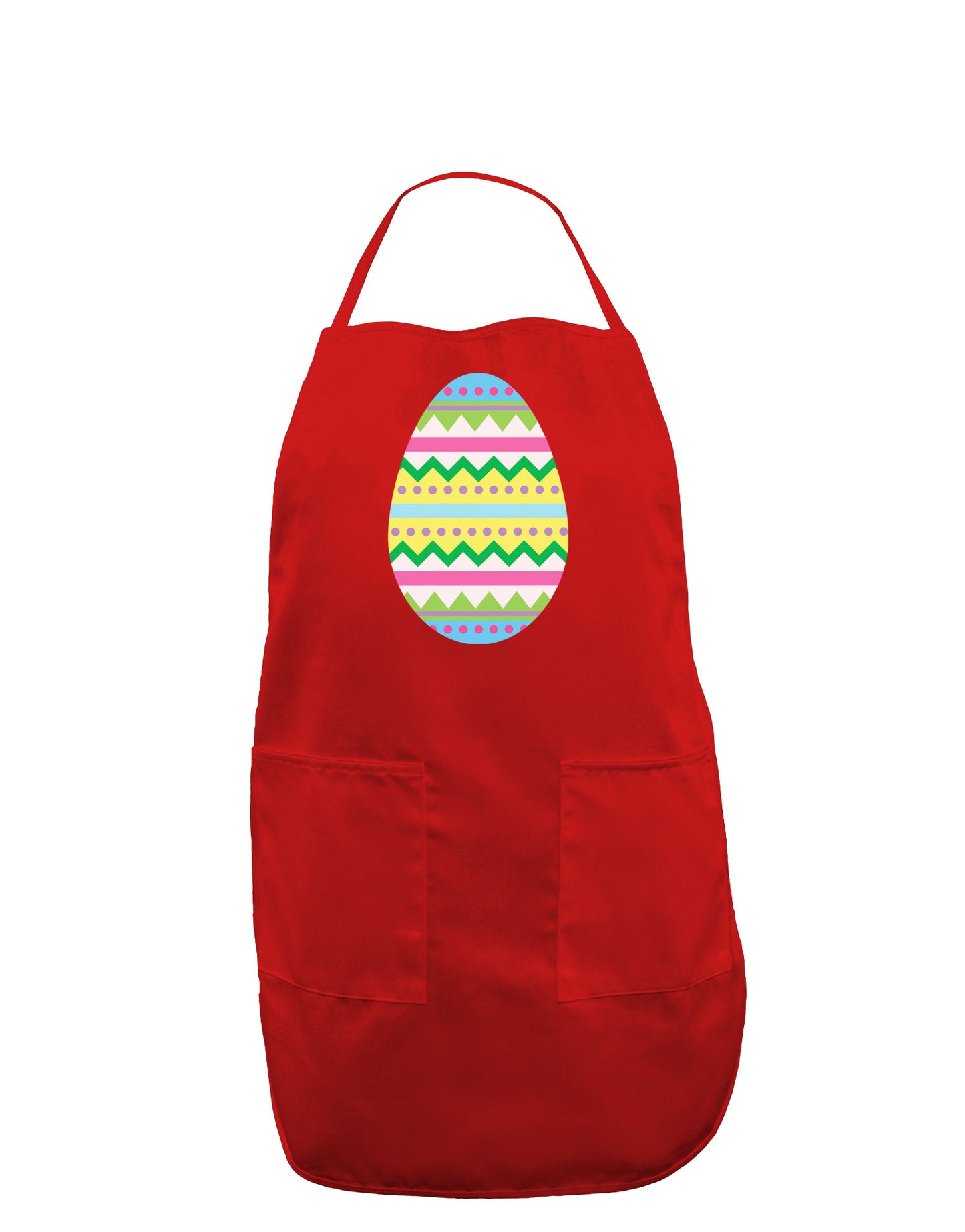 Colorful Easter Egg Dark Adult Apron-Bib Apron-TooLoud-Red-One-Size-Davson Sales