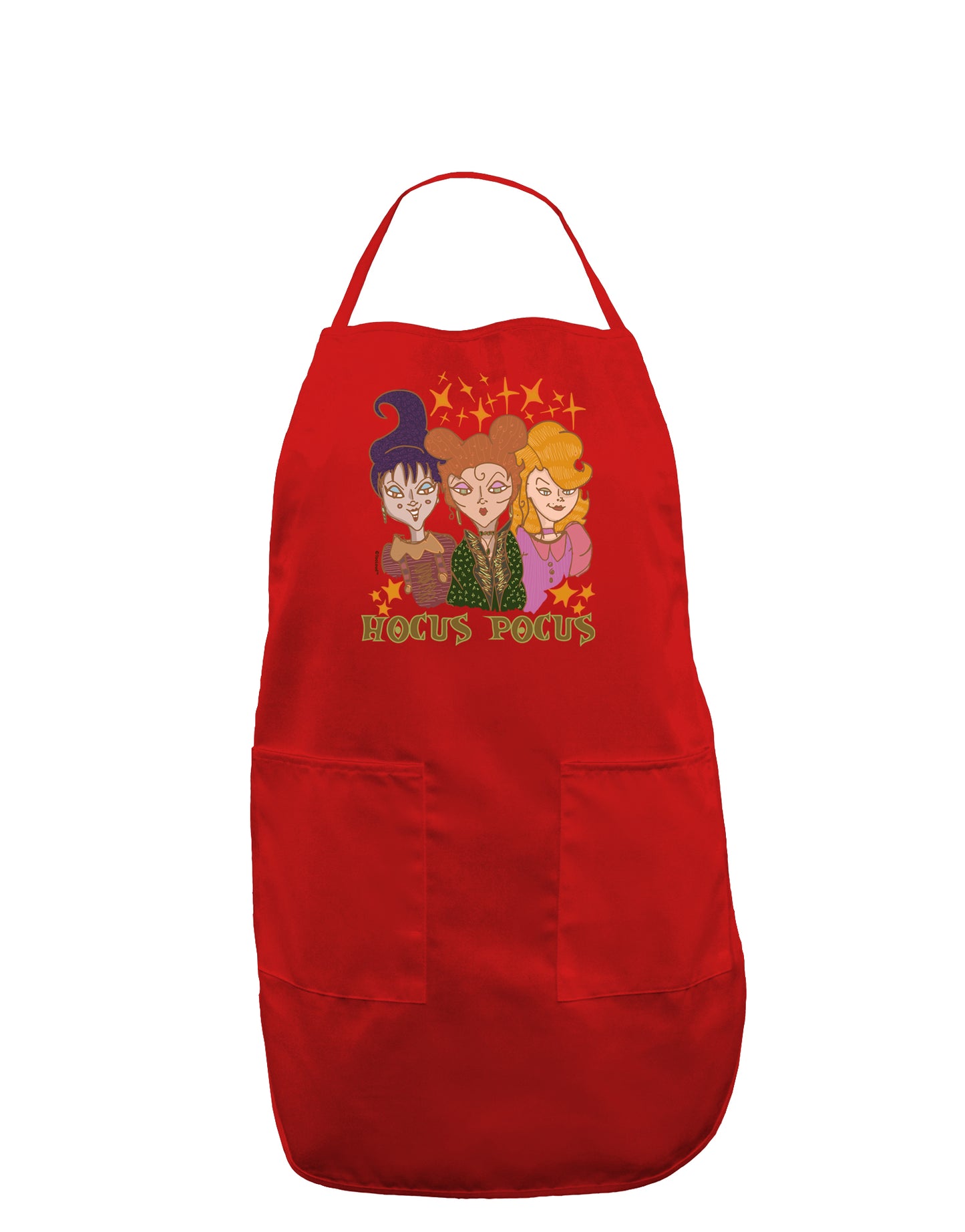 Hocus Pocus Witches Adult Apron-Bib Apron-TooLoud-Red-One-Size-Davson Sales