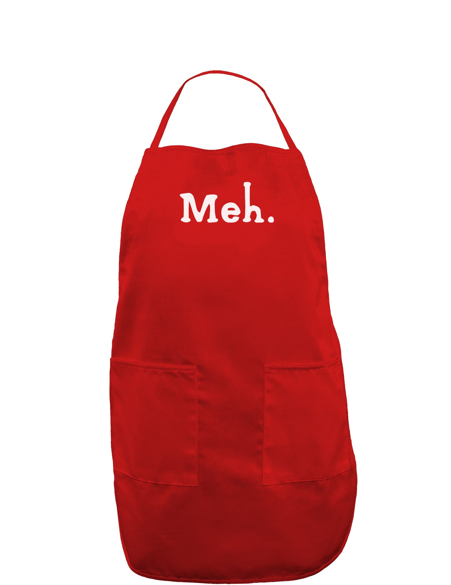 Meh Dark Adult Apron-Bib Apron-TooLoud-Red-One-Size-Davson Sales