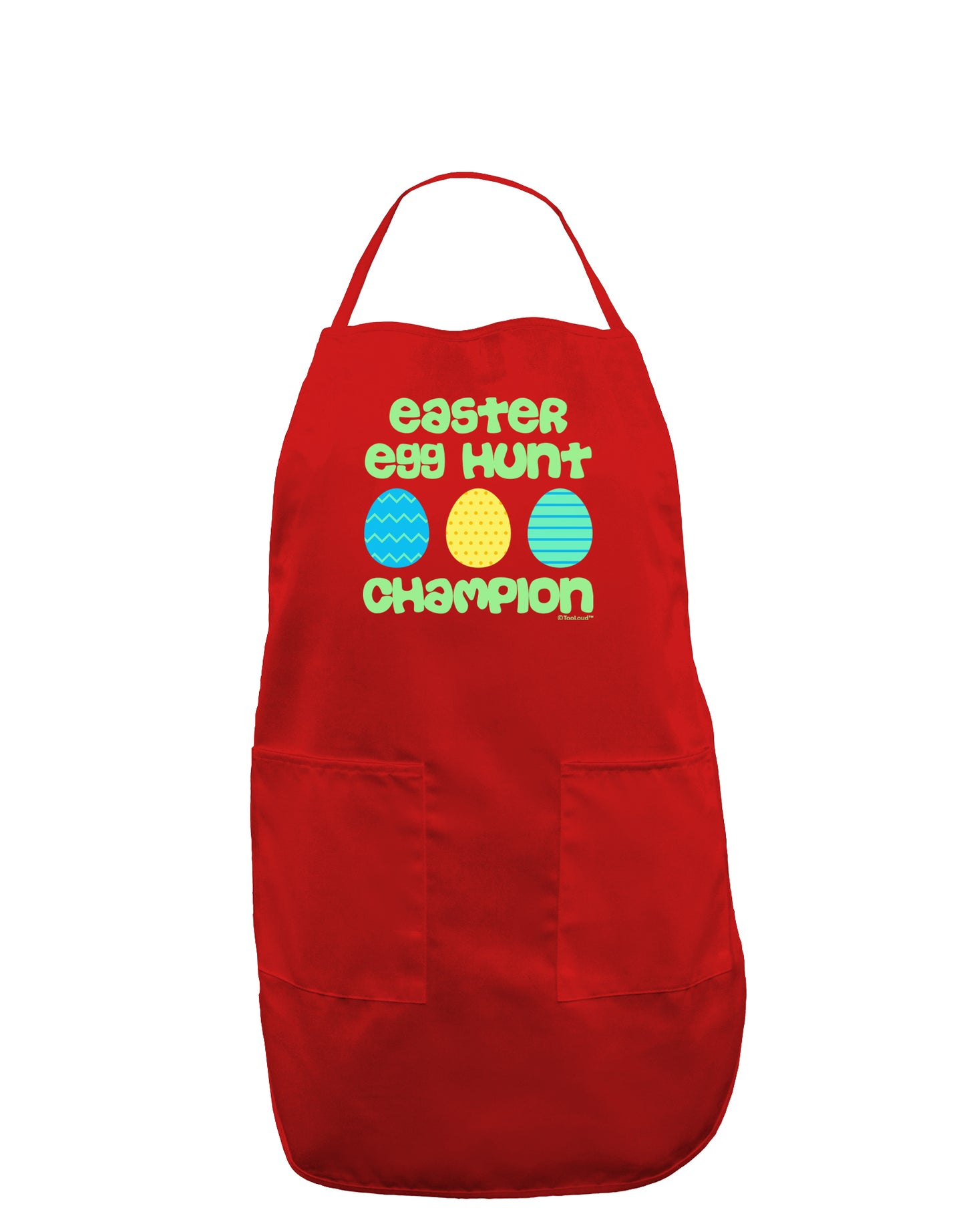 Easter Egg Hunt Champion - Blue and Green Dark Adult Apron by TooLoud-Bib Apron-TooLoud-Red-One-Size-Davson Sales