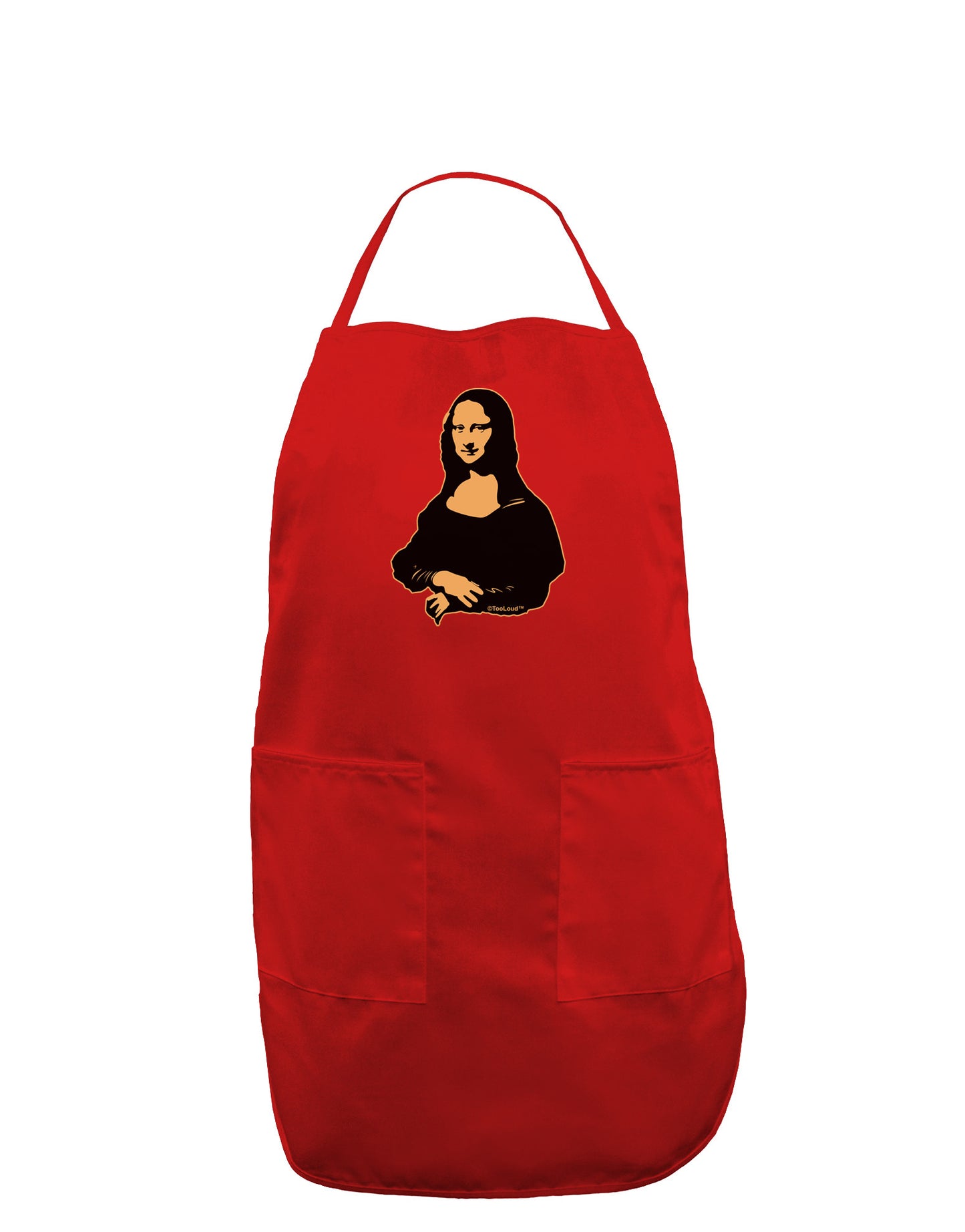 Mona Cutout Dark Adult Apron-Bib Apron-TooLoud-Red-One-Size-Davson Sales