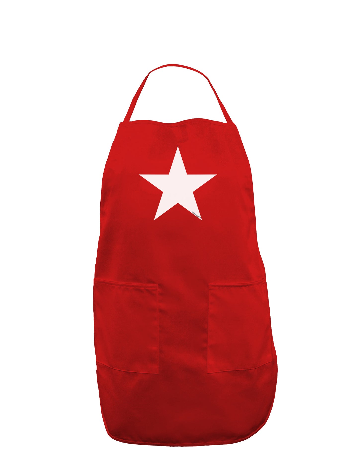 White Star Dark Adult Apron-Bib Apron-TooLoud-Red-One-Size-Davson Sales
