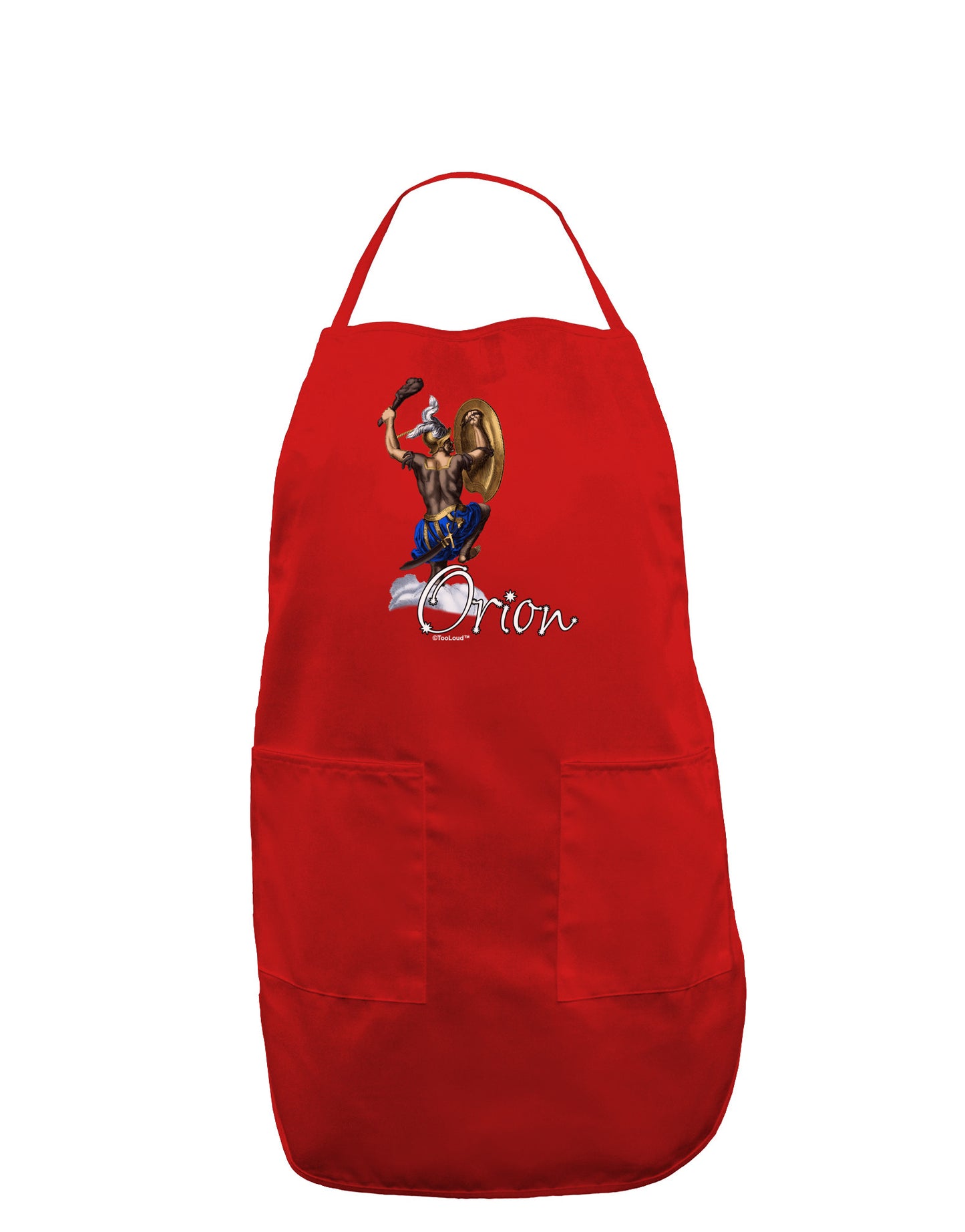Orion Color Illustration Dark Adult Apron-Bib Apron-TooLoud-Red-One-Size-Davson Sales
