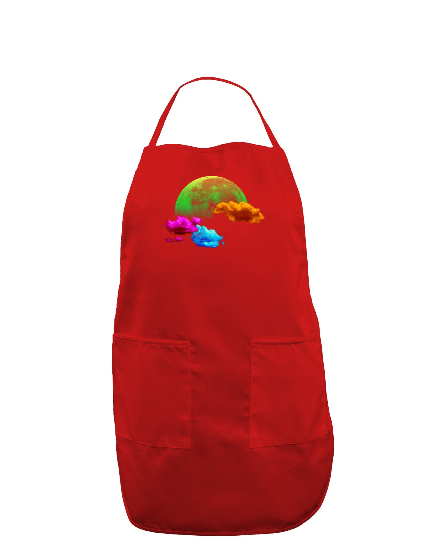 Moon Dream Hallucination Dark Adult Apron-Bib Apron-TooLoud-Red-One-Size-Davson Sales