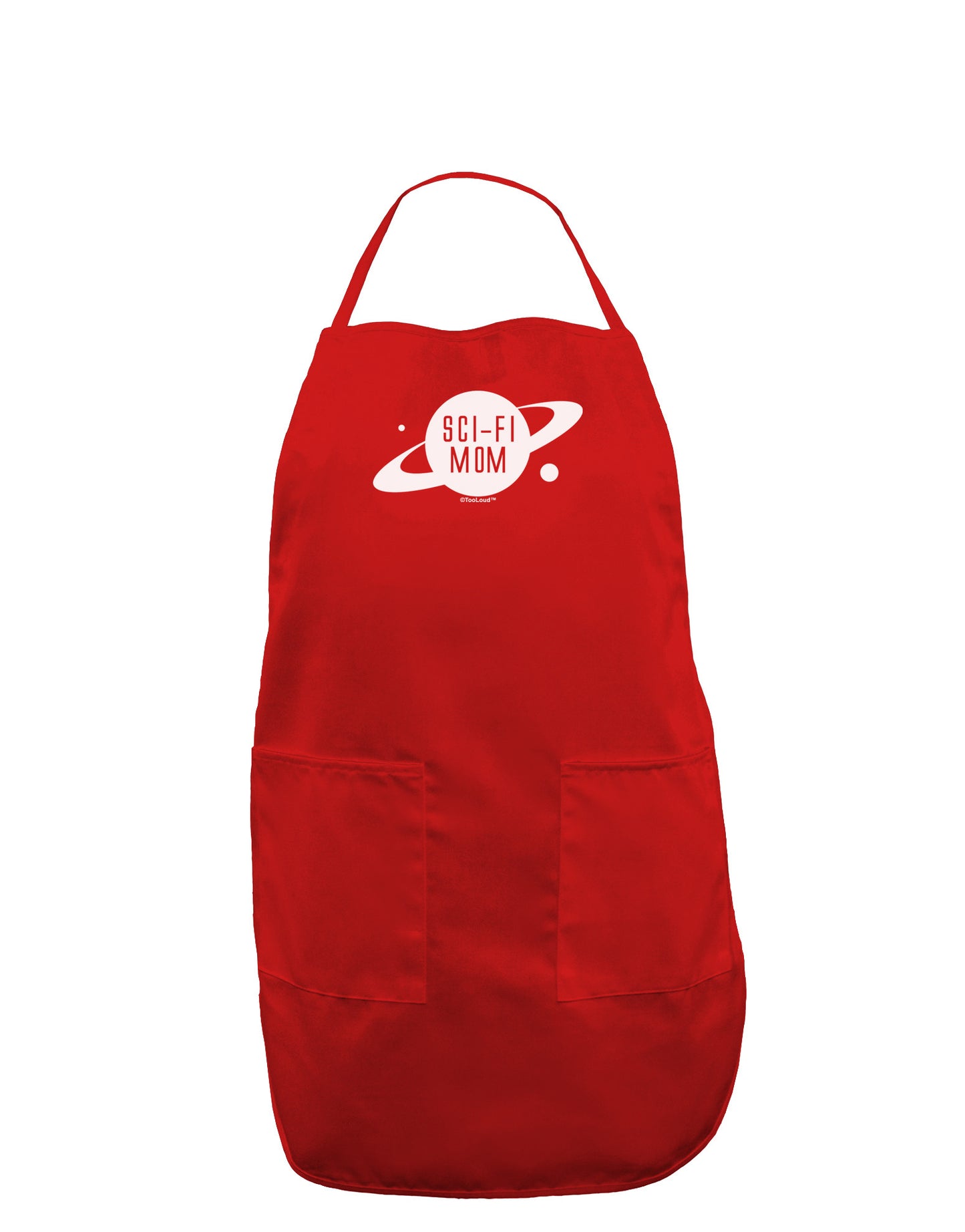 Sci-Fi Mom - Mother's Day Design Dark Adult Apron-Bib Apron-TooLoud-Red-One-Size-Davson Sales