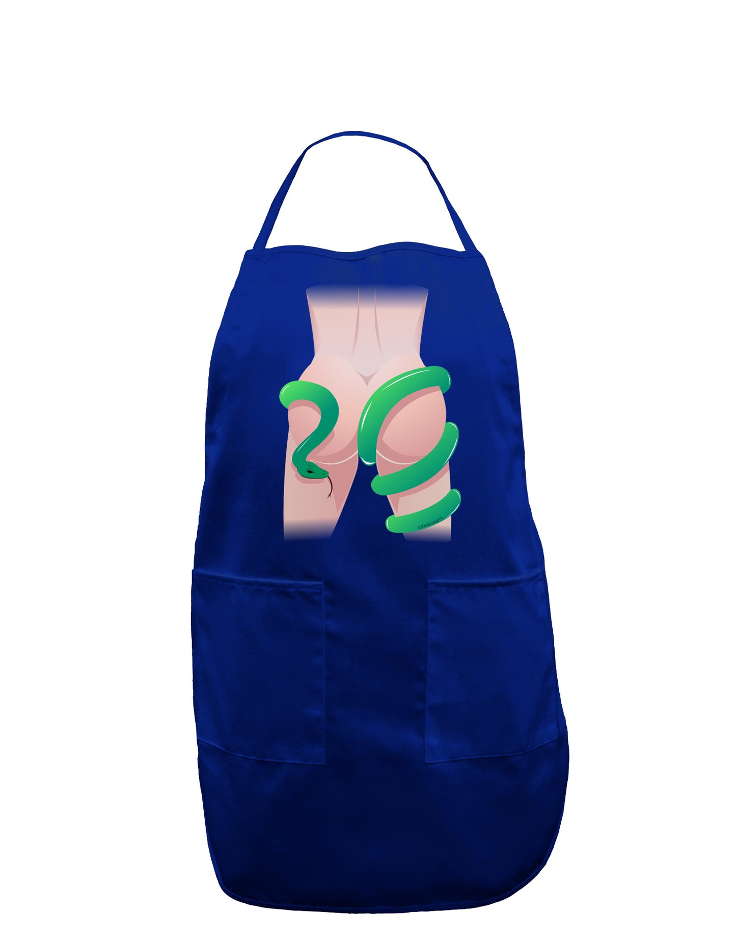 Lady Anaconda Design Light Dark Adult Apron-Bib Apron-TooLoud-Royal Blue-One-Size-Davson Sales