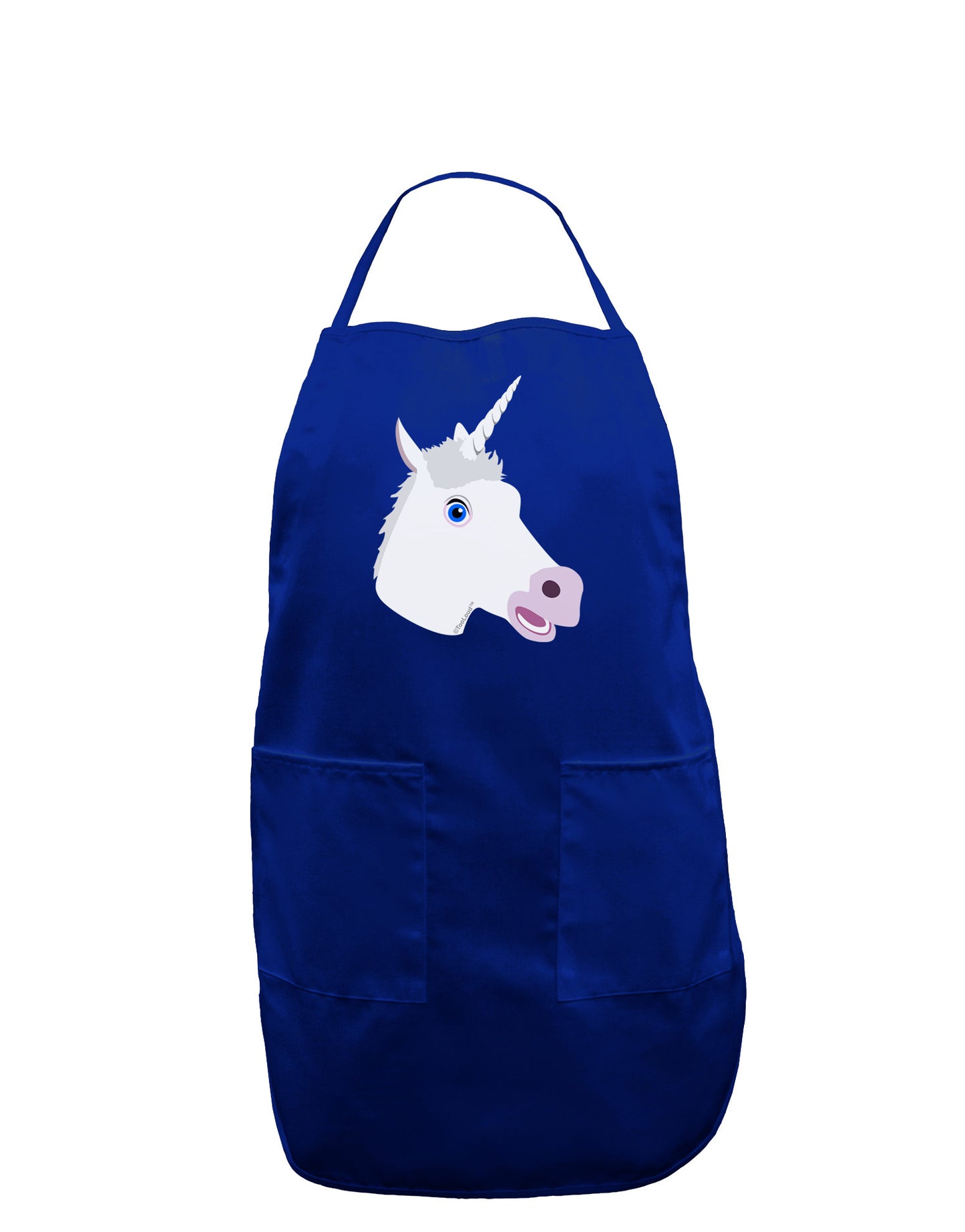 Fanciful Unicorn Dark Adult Apron-Bib Apron-TooLoud-Royal Blue-One-Size-Davson Sales