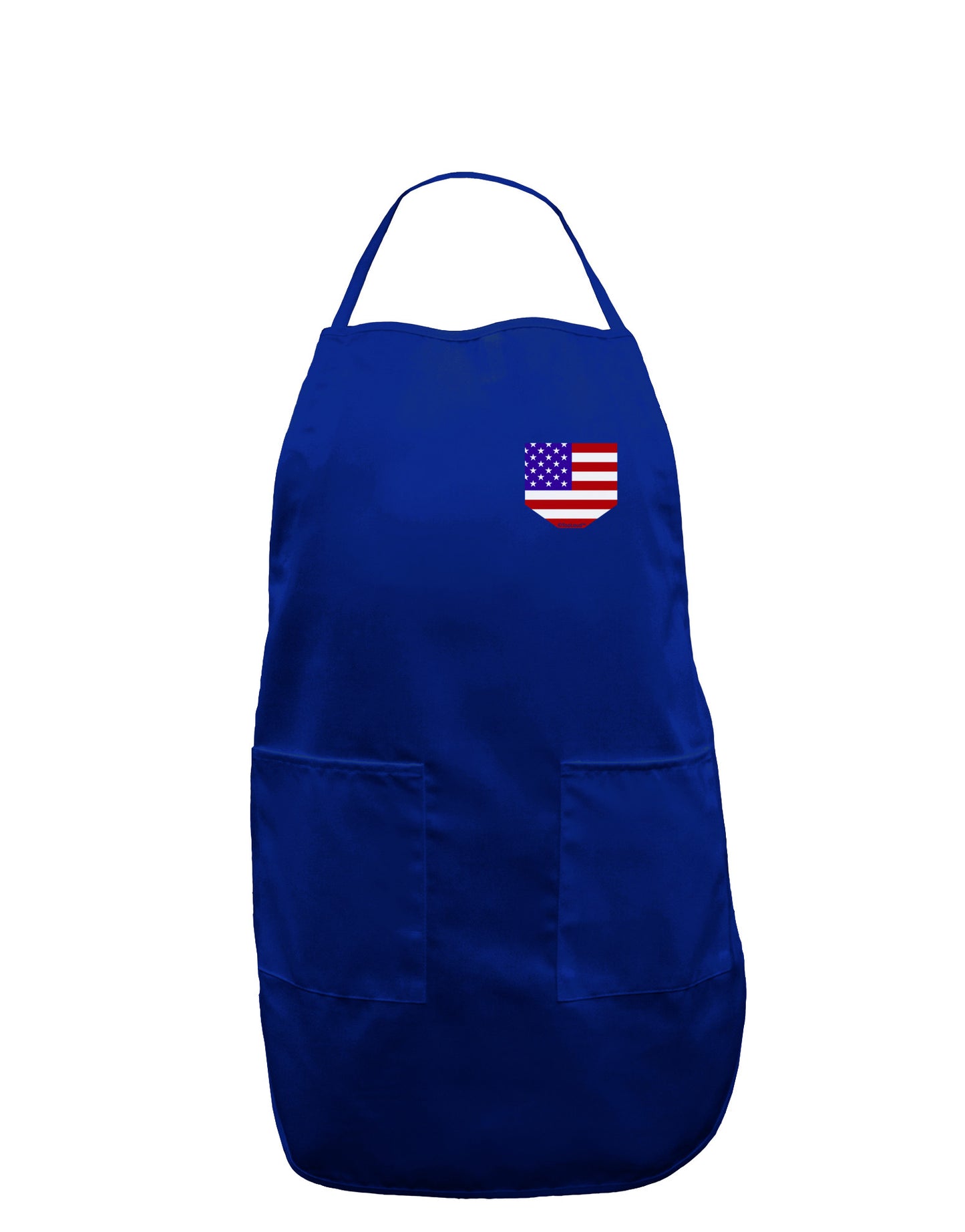 American Flag Faux Pocket Design Dark Adult Apron by TooLoud-Bib Apron-TooLoud-Royal Blue-One-Size-Davson Sales