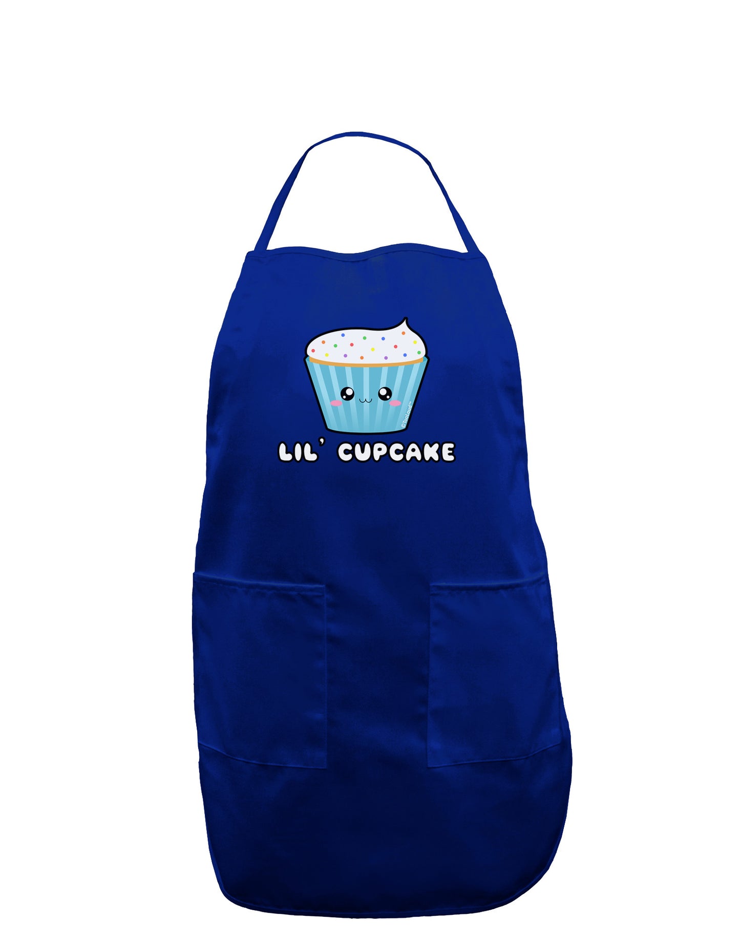 Cute Cupcake with Sprinkles - Lil Cupcake Dark Adult Apron by TooLoud-Bib Apron-TooLoud-Royal Blue-One-Size-Davson Sales