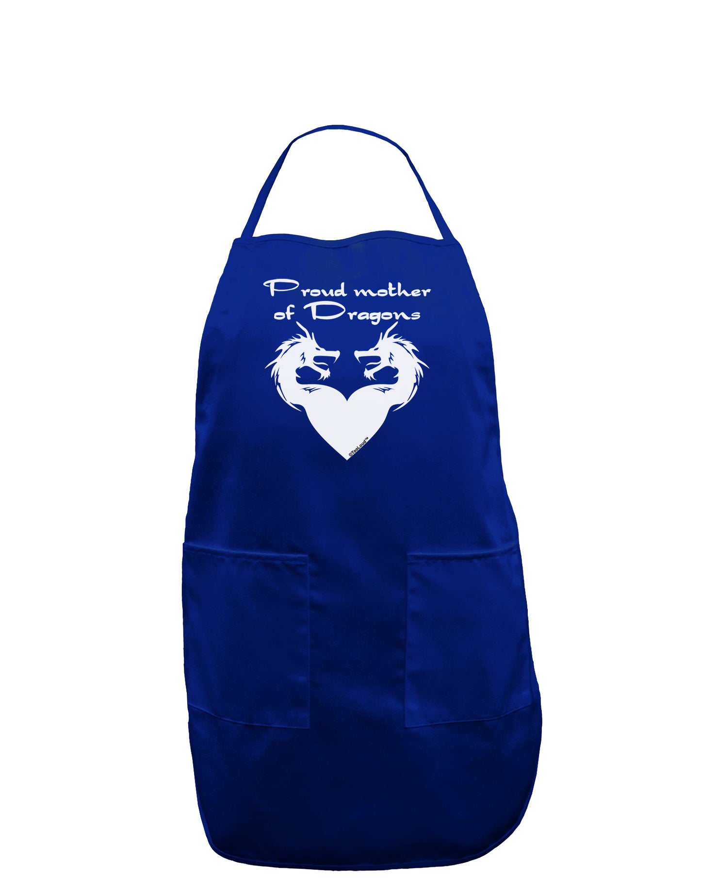 Proud Mother of Dragons Dark Adult Apron-Bib Apron-TooLoud-Royal Blue-One-Size-Davson Sales