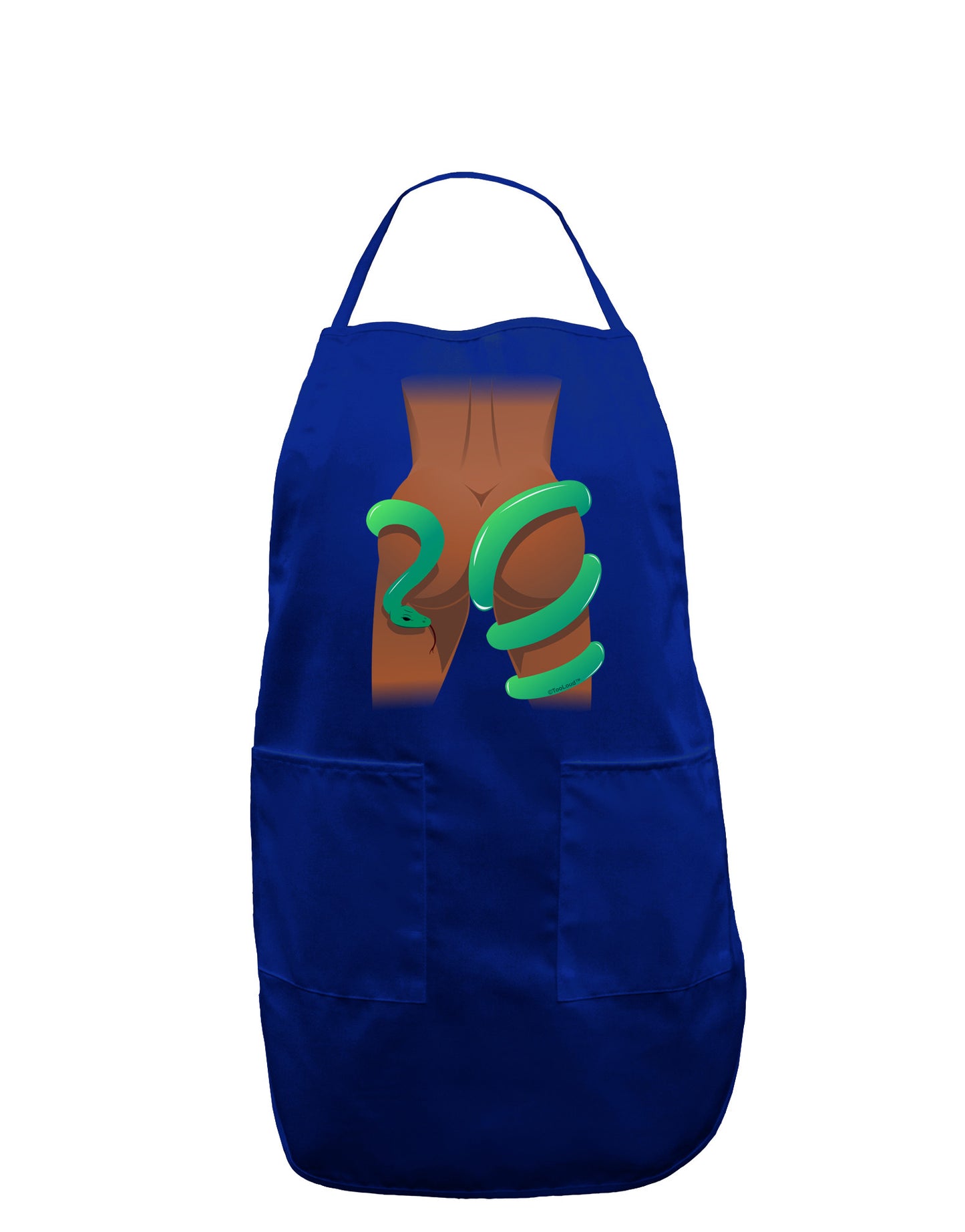 Lady Anaconda Design Dark Dark Adult Apron-Bib Apron-TooLoud-Royal Blue-One-Size-Davson Sales
