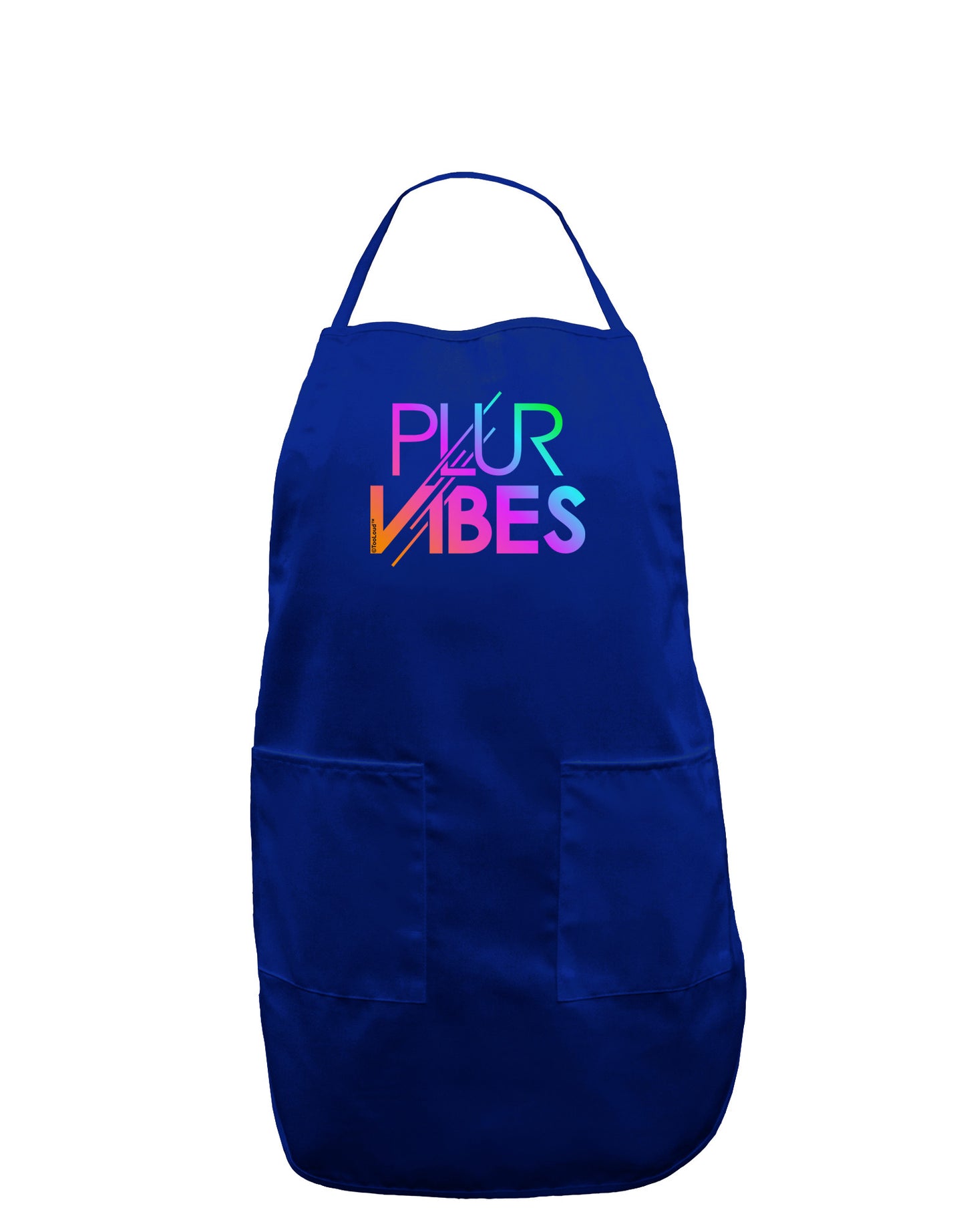 PLUR Vibes Dark Adult Apron-Bib Apron-TooLoud-Royal Blue-One-Size-Davson Sales