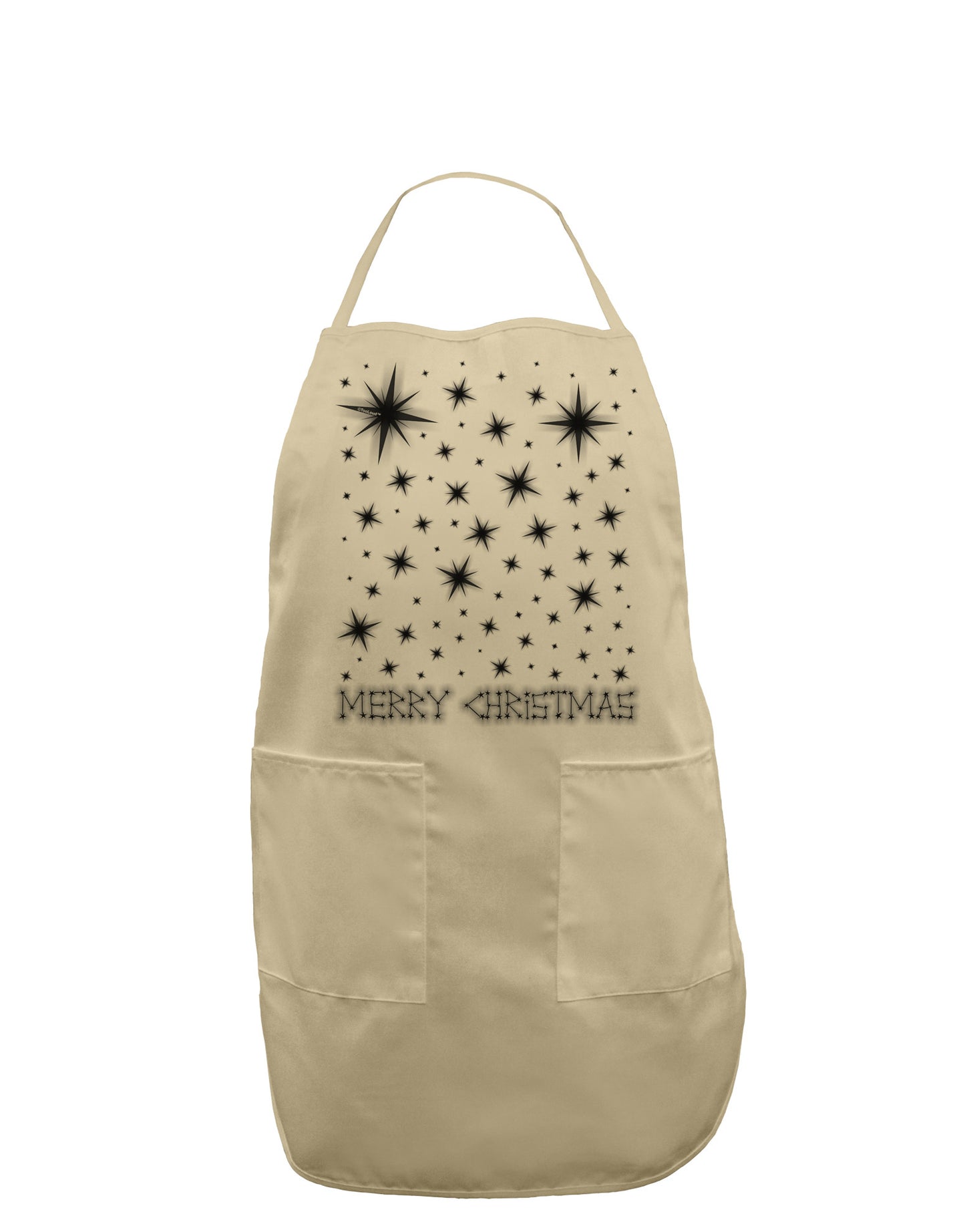Merry Christmas Shining Night Stars Adult Apron-Bib Apron-TooLoud-Stone-One-Size-Davson Sales
