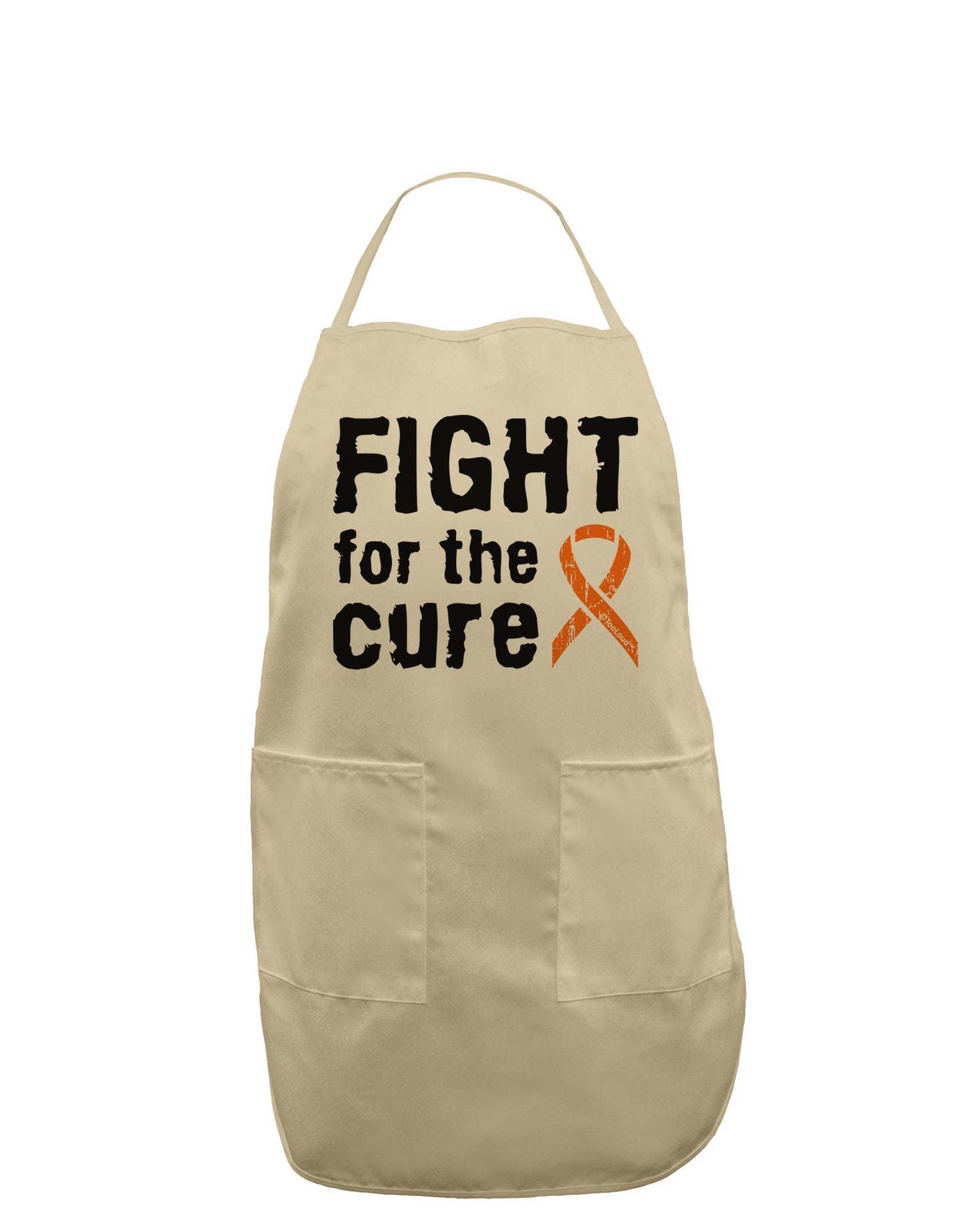 Fight for the Cure - Orange Ribbon Leukemia Adult Apron-Bib Apron-TooLoud-Stone-One-Size-Davson Sales