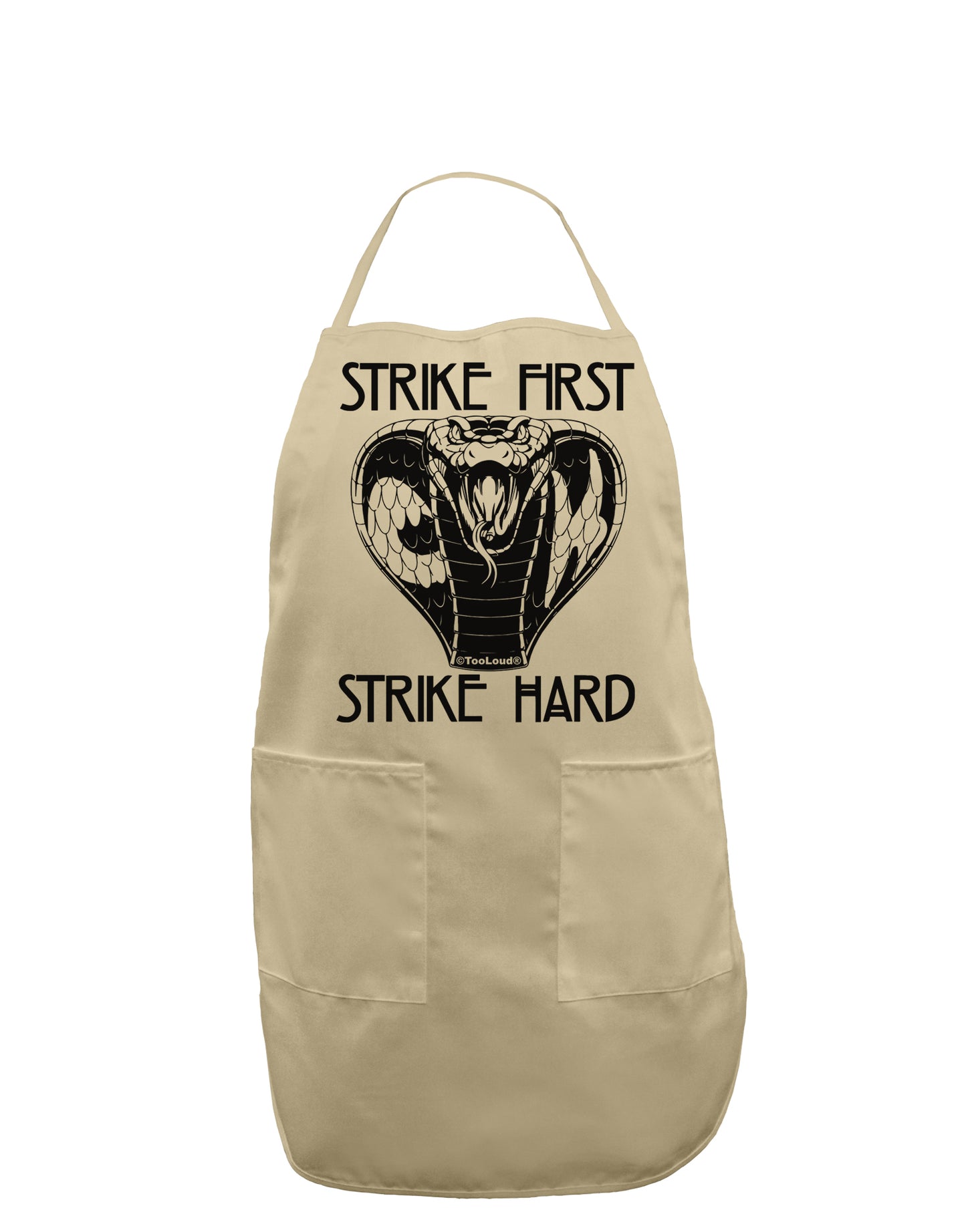Strike First Strike Hard Cobra Adult Apron-Bib Apron-TooLoud-Stone-One-Size-Davson Sales