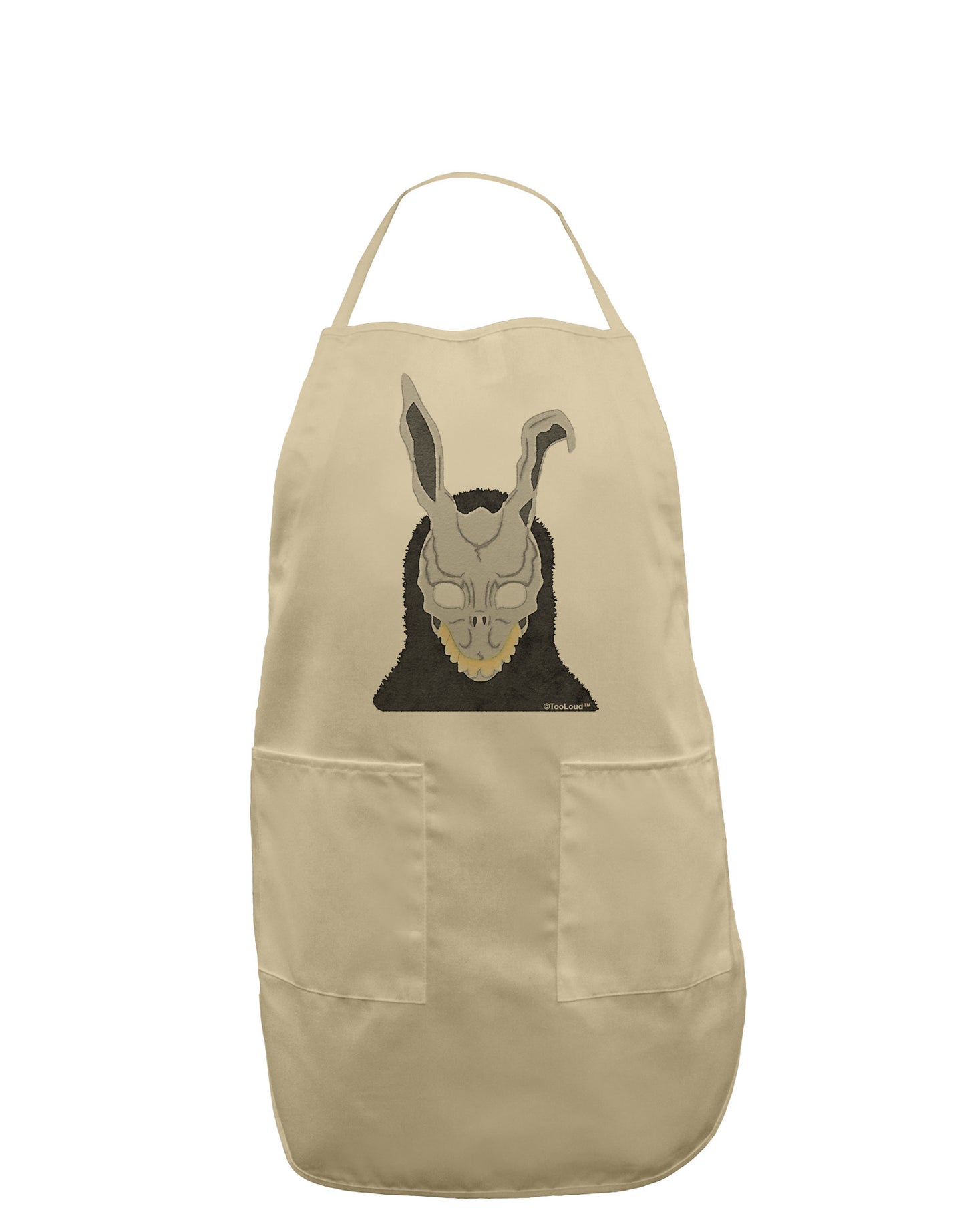 Scary Buny Face Watercolor Adult Apron-Bib Apron-TooLoud-Stone-One-Size-Davson Sales