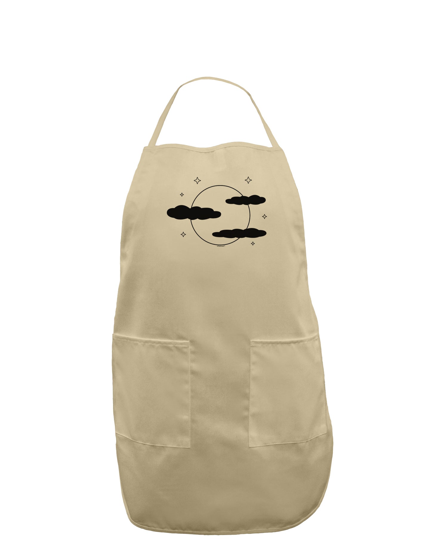 Moon and Stars - Halloween Adult Apron-Bib Apron-TooLoud-Stone-One-Size-Davson Sales