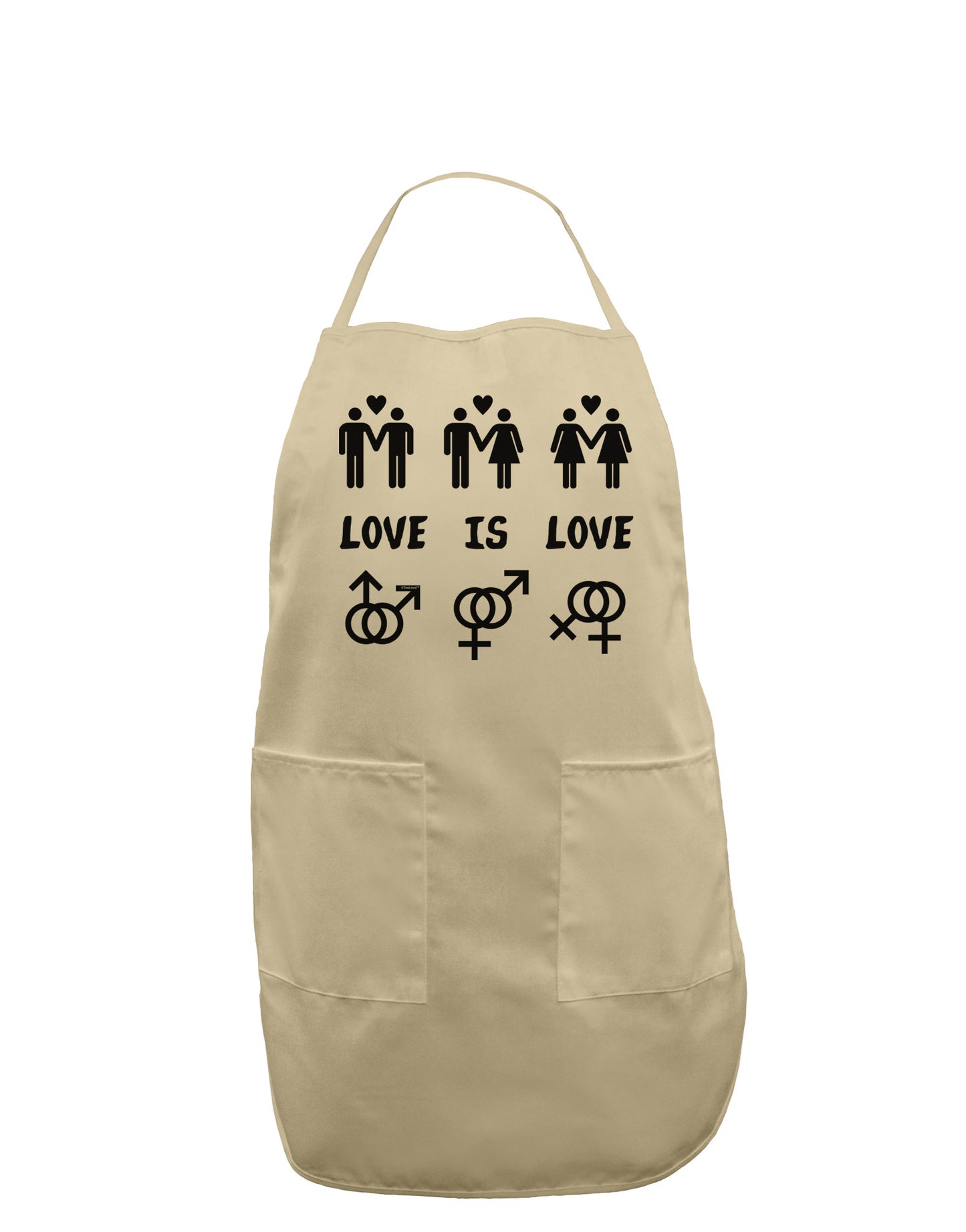 Love Is Love LGBT Marriage Equality Adult Apron-Bib Apron-TooLoud-Stone-One-Size-Davson Sales