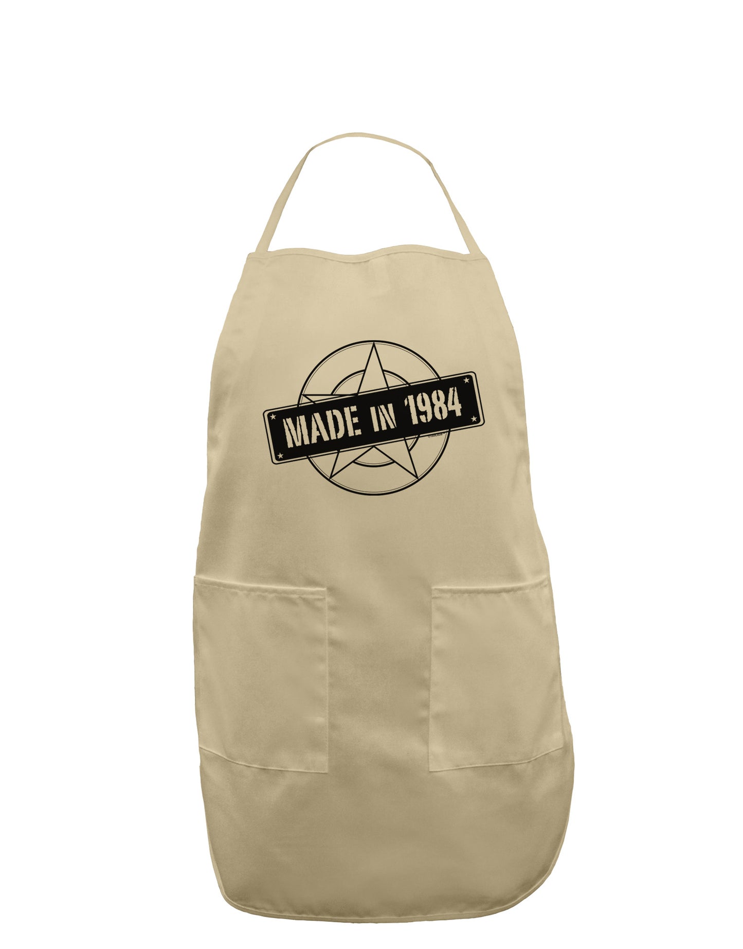 Made In Birth Year 1984 Adult Apron-Bib Apron-TooLoud-Stone-One-Size-Davson Sales