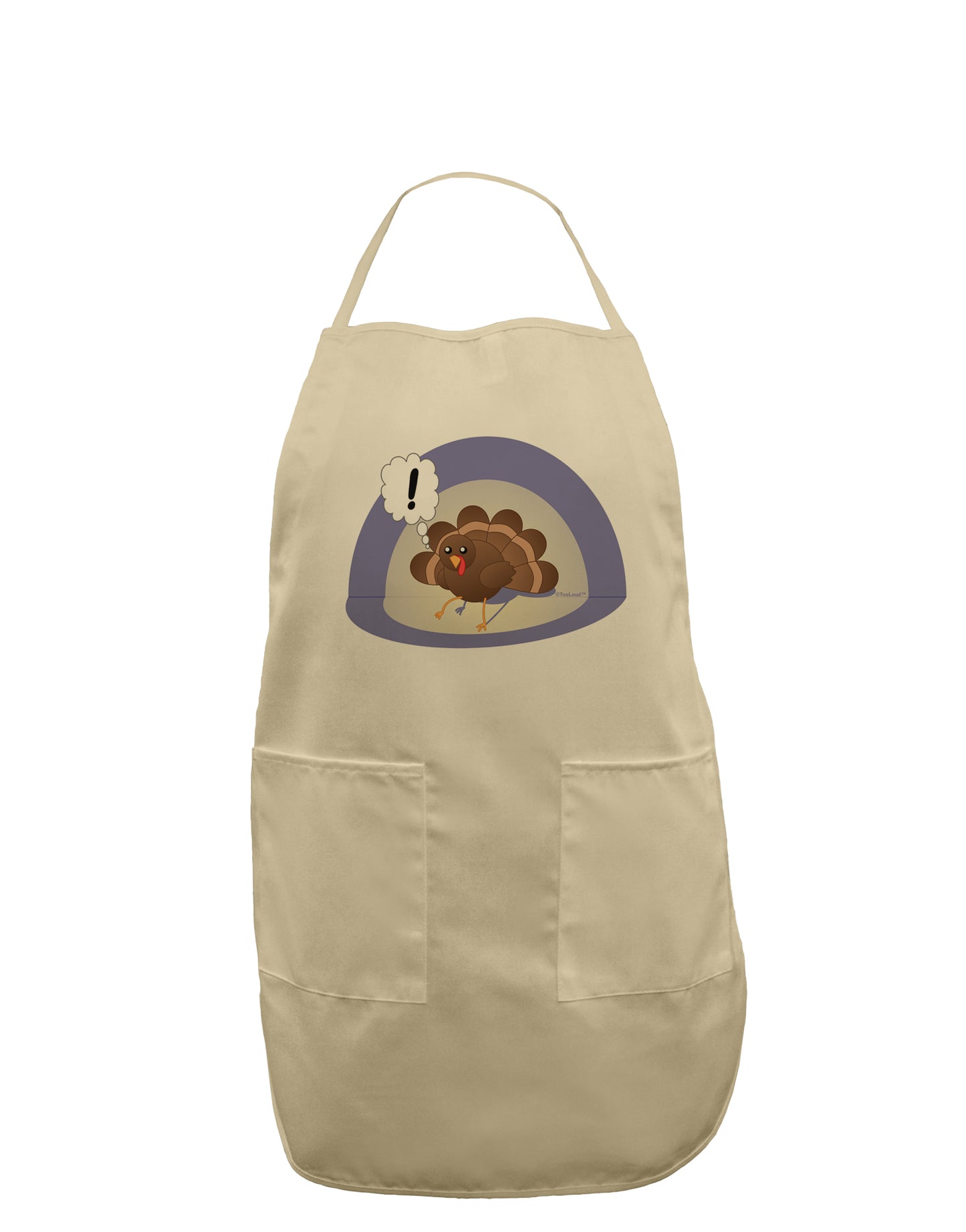 Escaping Turkey - Funny Thanksgiving Adult Apron-Bib Apron-TooLoud-Stone-One-Size-Davson Sales