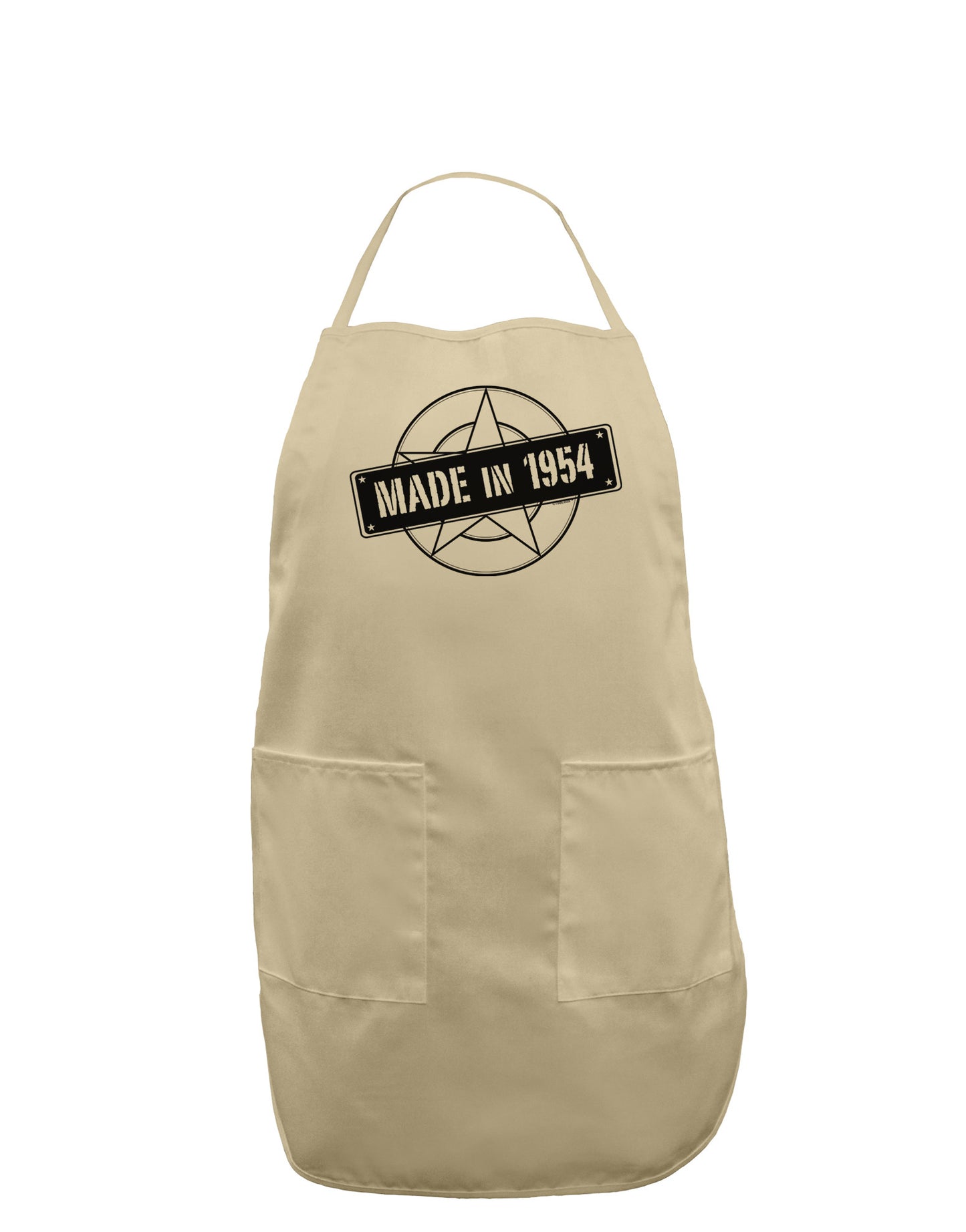 Made In Birth Year 1954 Adult Apron-Bib Apron-TooLoud-Stone-One-Size-Davson Sales