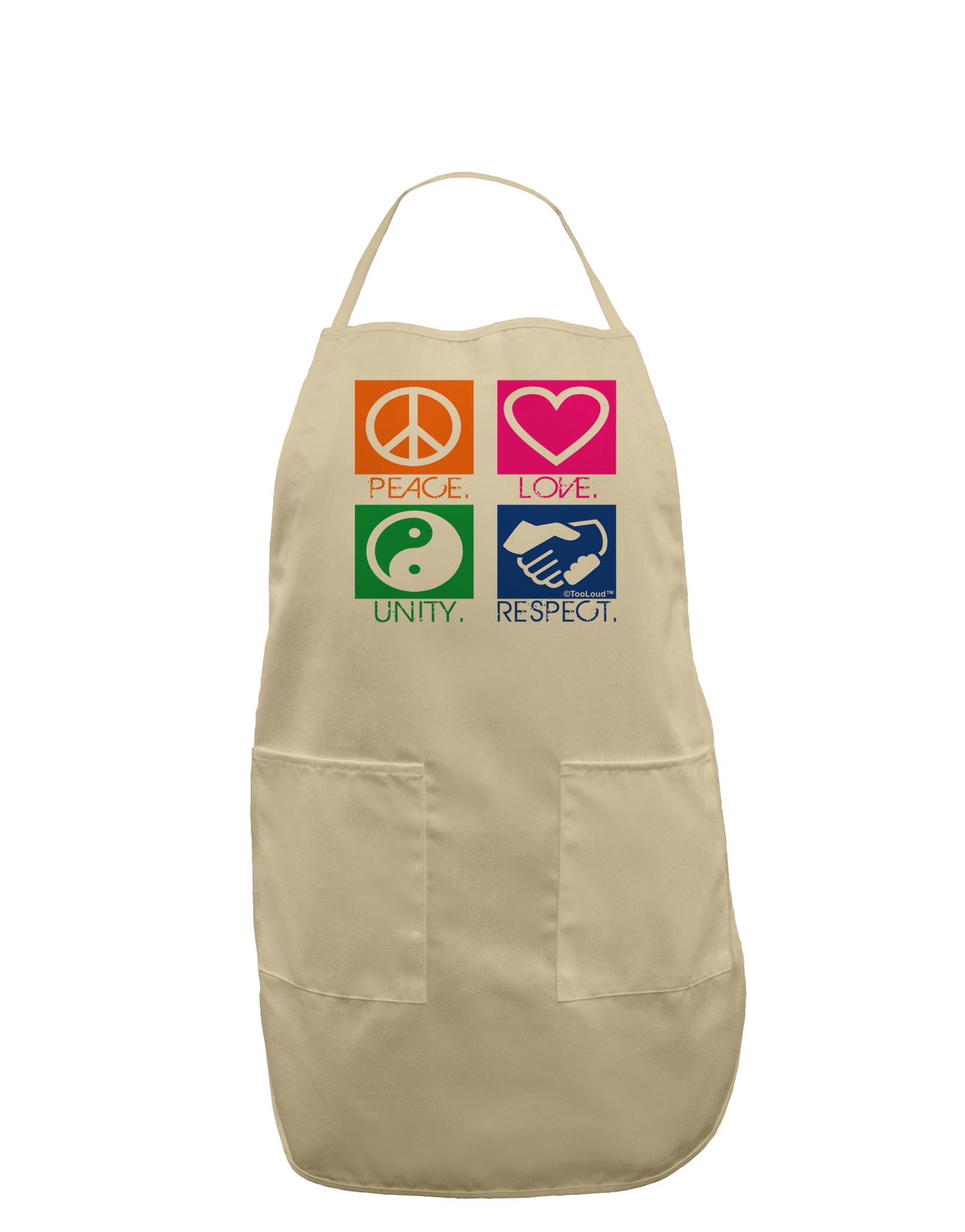 PLUR Squares Color Adult Apron-Bib Apron-TooLoud-Stone-One-Size-Davson Sales