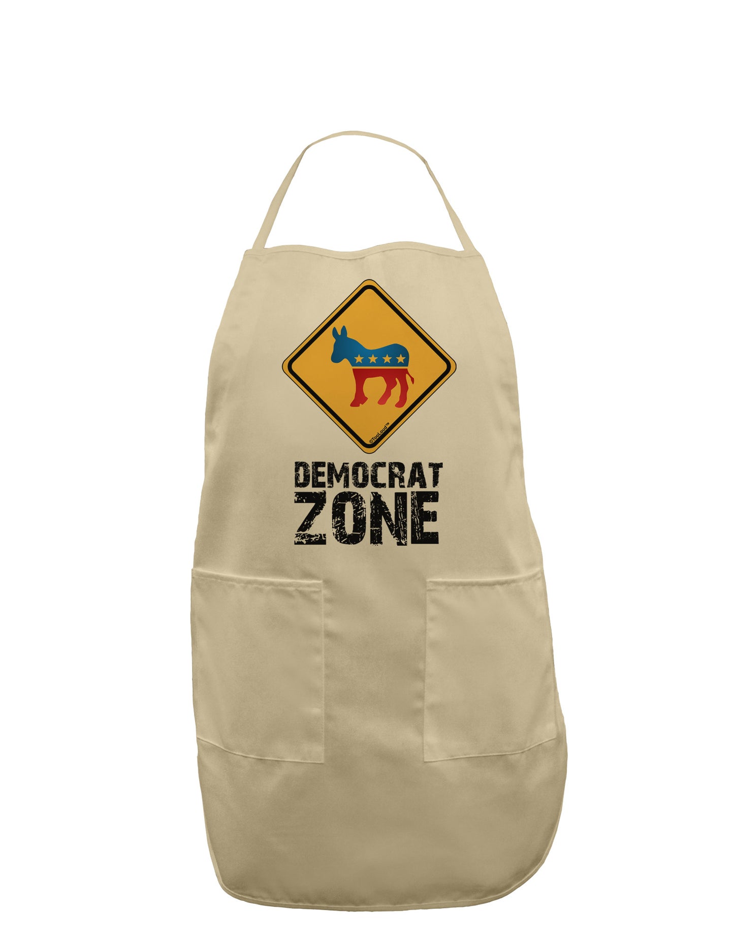 Democrat Zone Adult Apron-Bib Apron-TooLoud-Stone-One-Size-Davson Sales