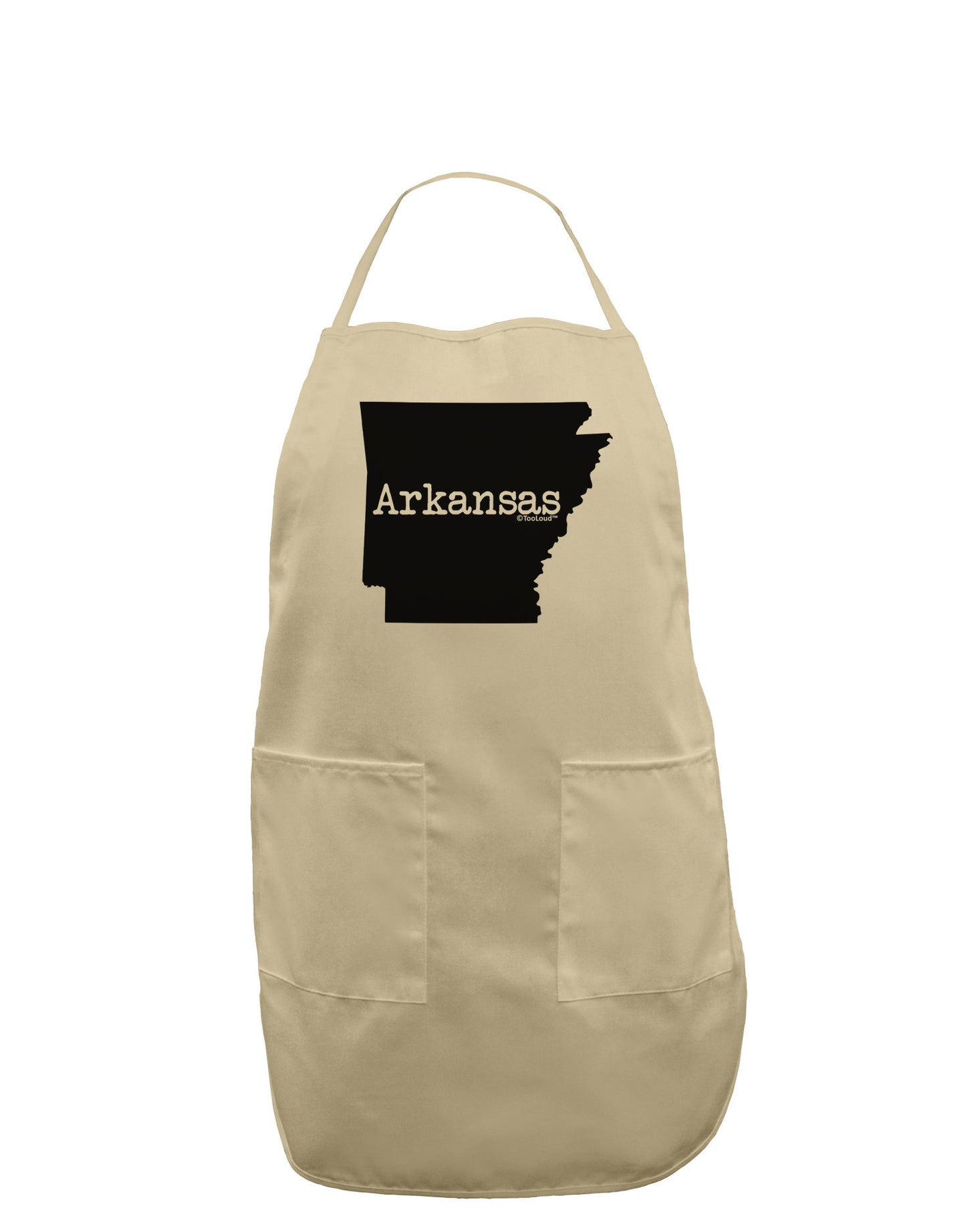 Arkansas - United States Shape Adult Apron by TooLoud-Bib Apron-TooLoud-Stone-One-Size-Davson Sales