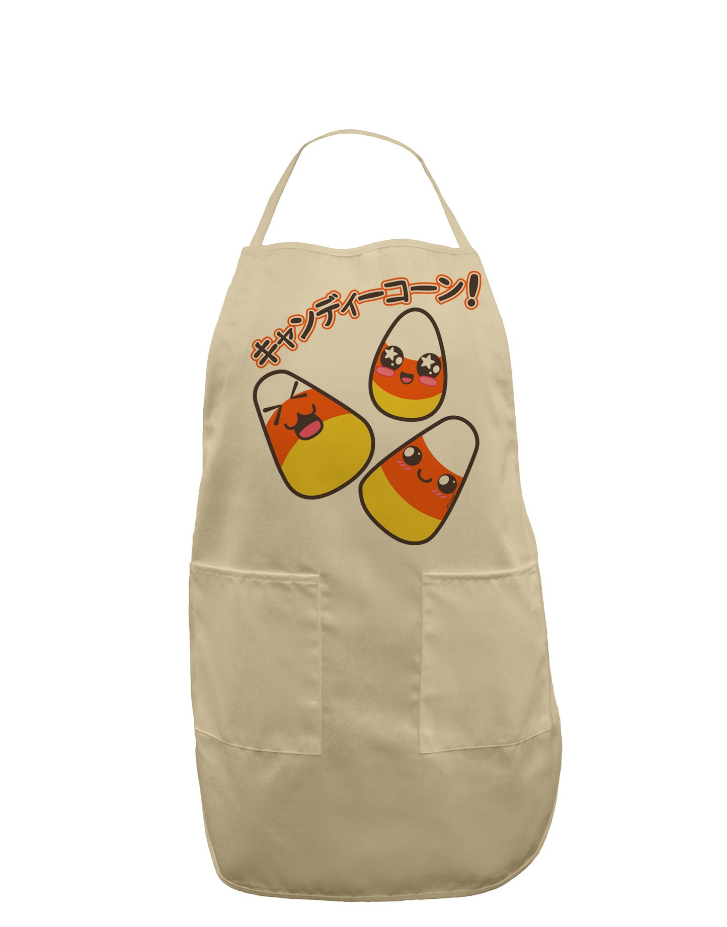 Japanese Kawaii Candy Corn Halloween Adult Apron-Bib Apron-TooLoud-Stone-One-Size-Davson Sales