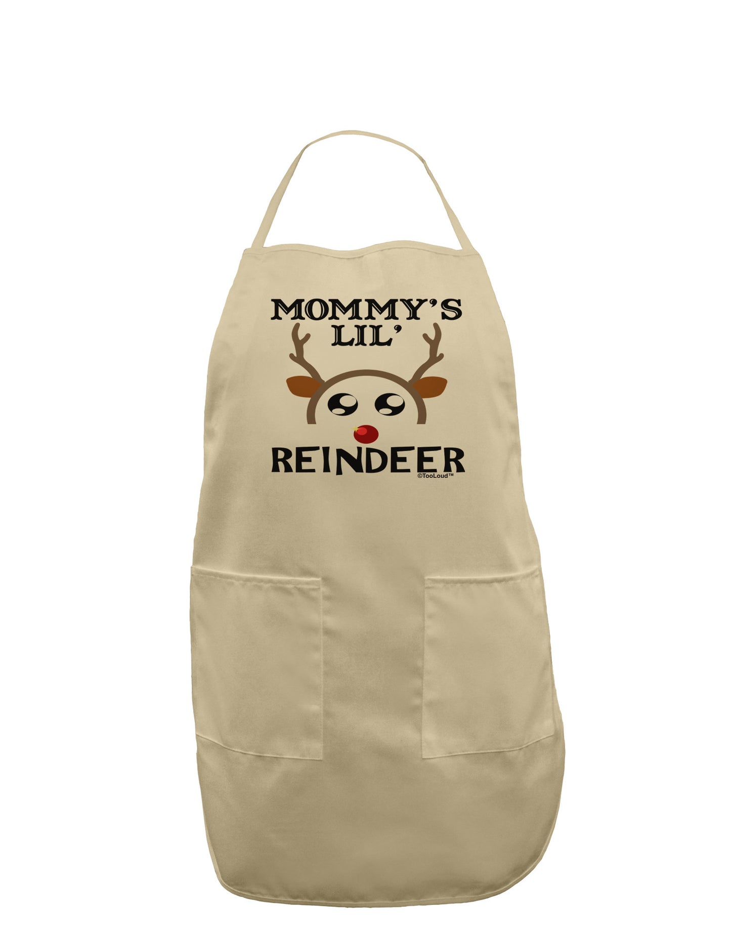 Mommy's Lil Reindeer Boy Adult Apron-Bib Apron-TooLoud-Stone-One-Size-Davson Sales