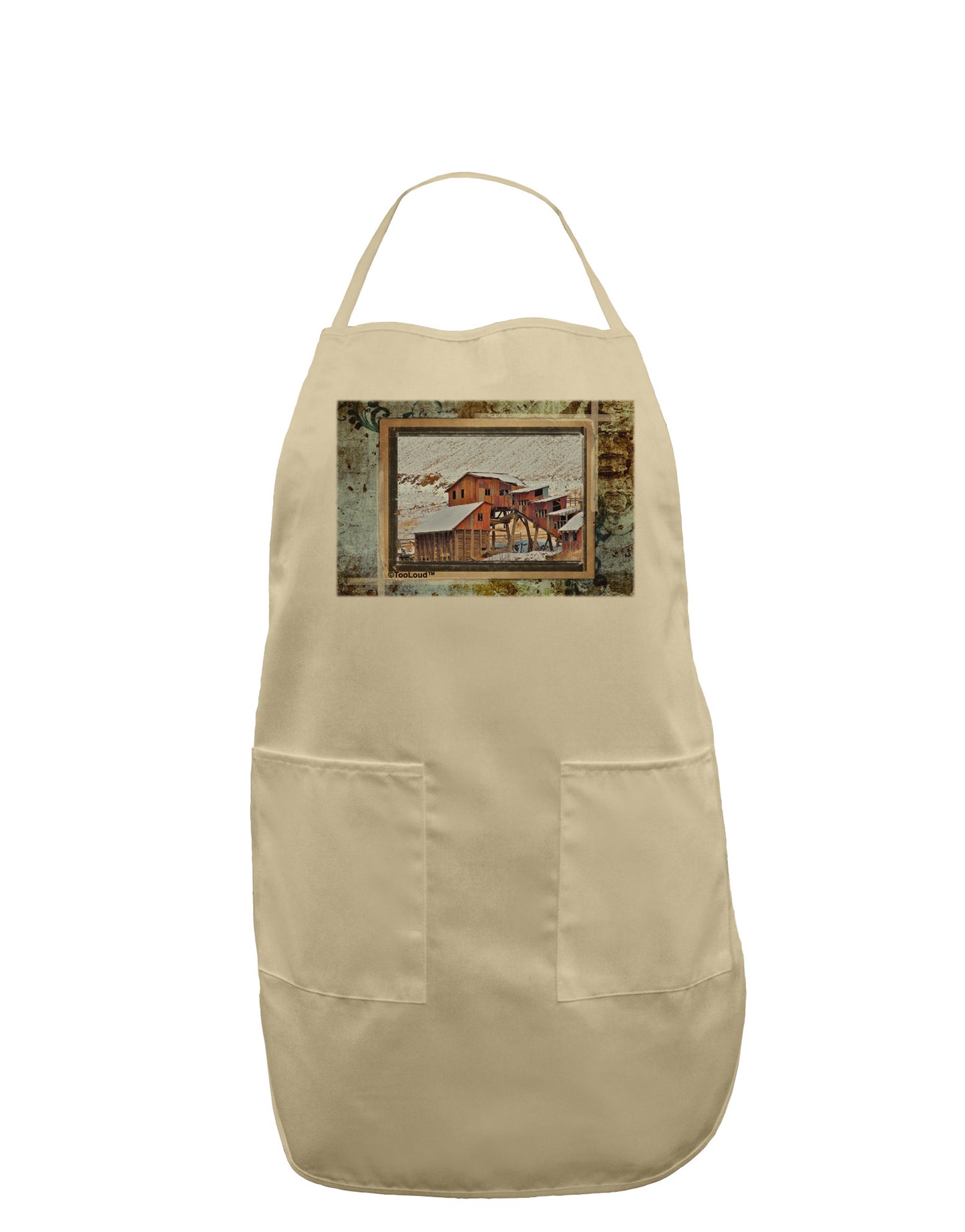 Mine Scene Colorado Adult Apron-Bib Apron-TooLoud-Stone-One-Size-Davson Sales